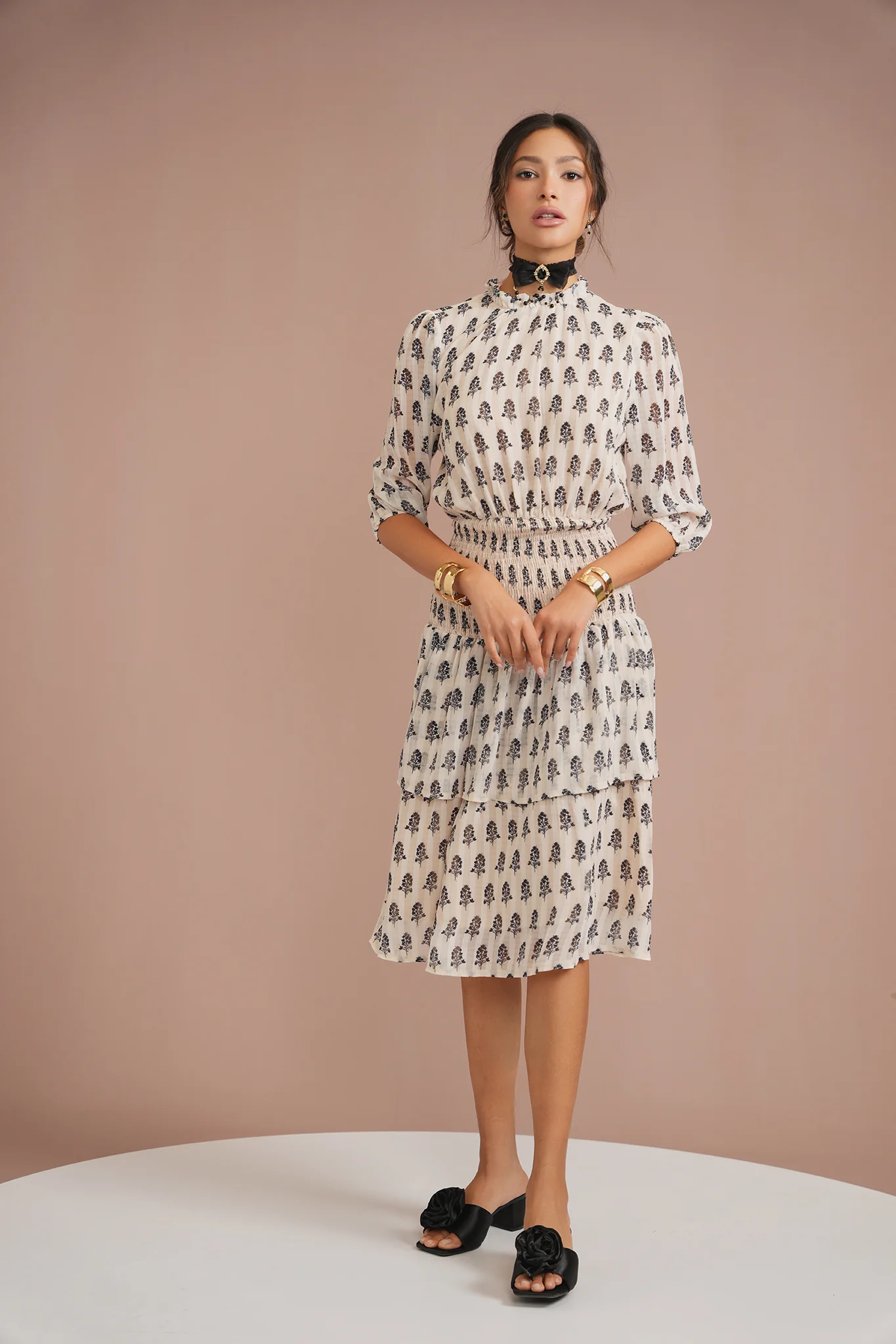 Waisted Layered Dress - Image 16