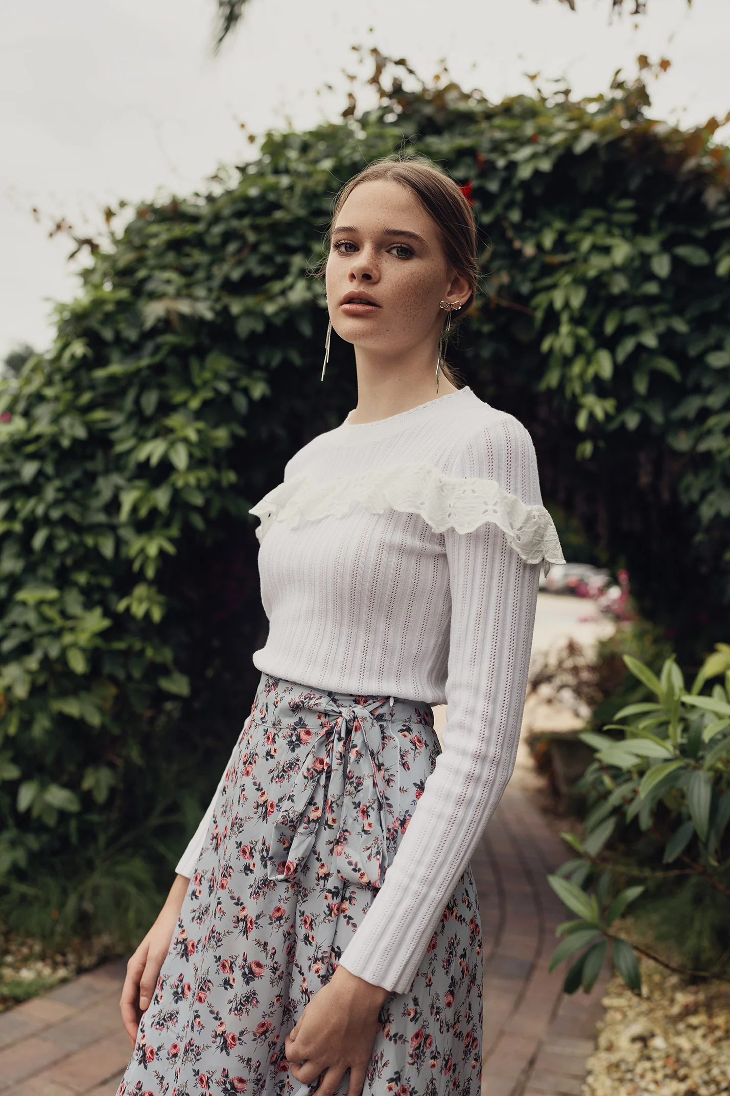 Crochet & Eyelet Knit Top - Image 5