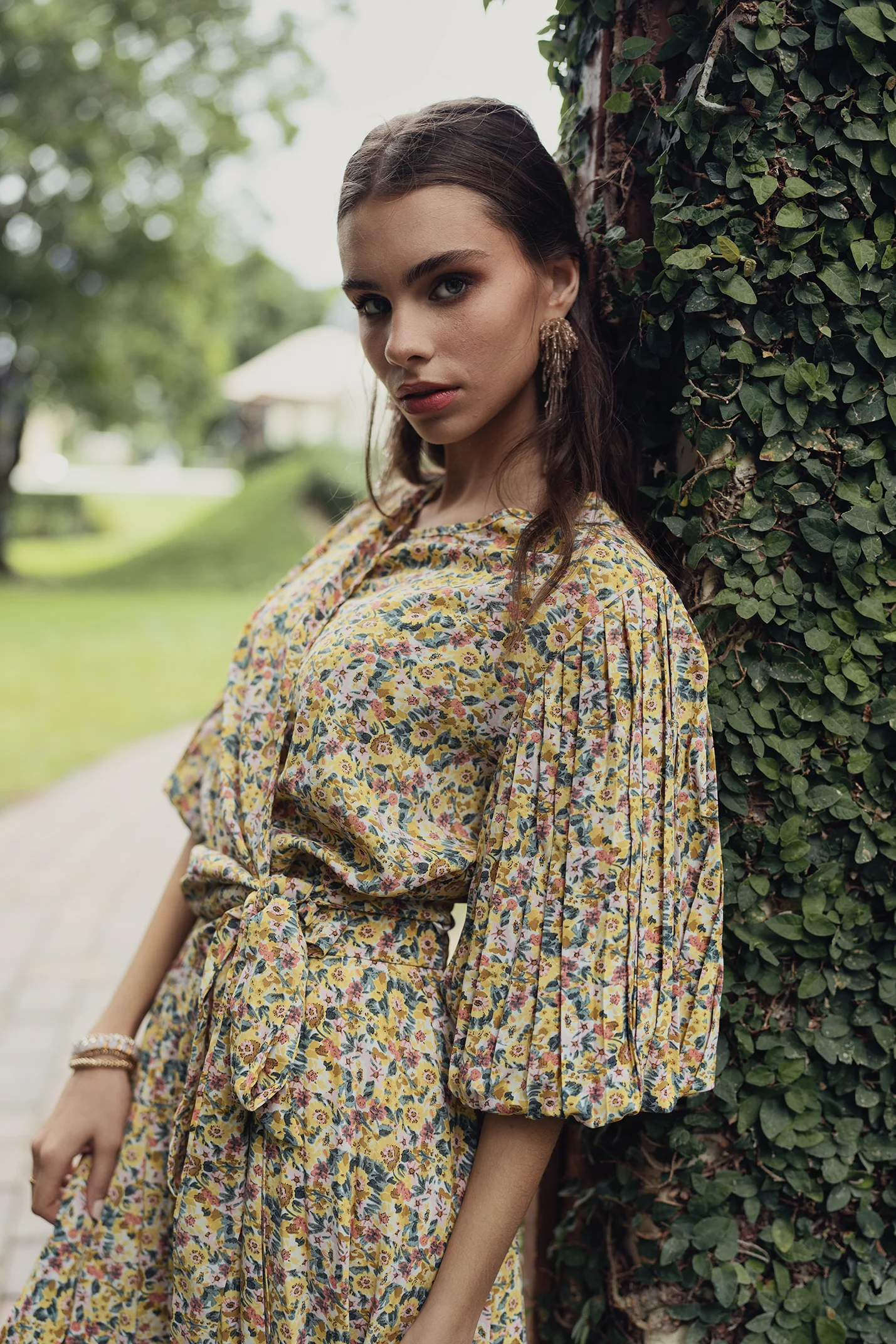 Print Pleated Skirt - Image 6