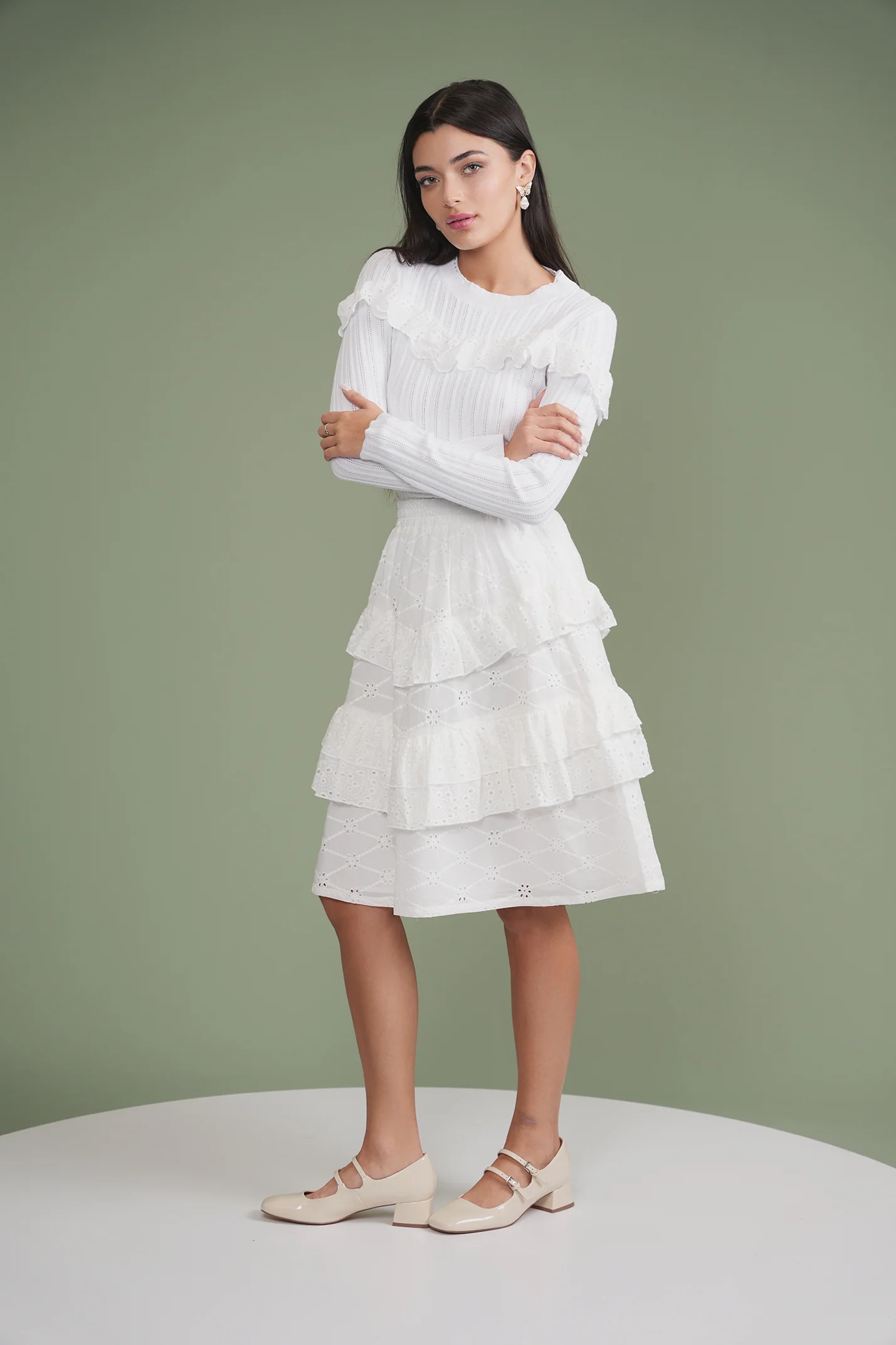 Eyelet Ruffle Skirt - Image 19