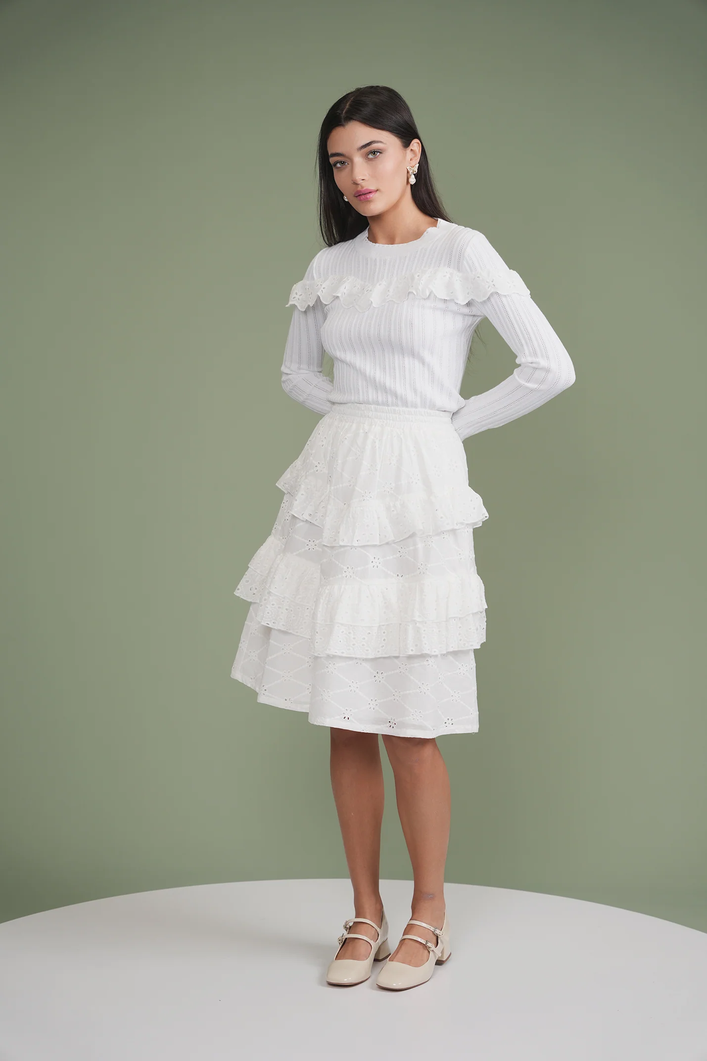 Eyelet Ruffle Skirt - Image 20