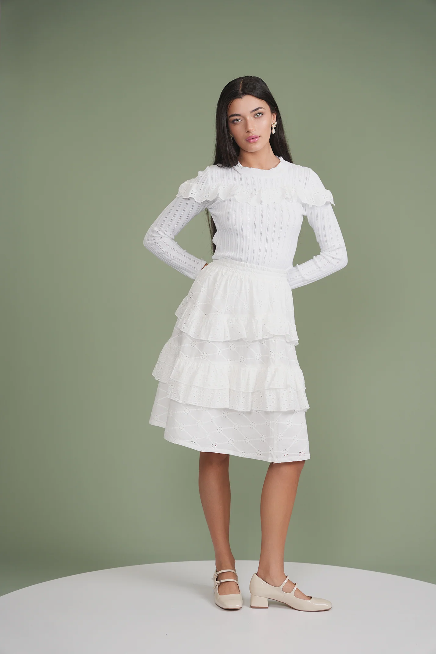 Eyelet Ruffle Skirt - Image 23