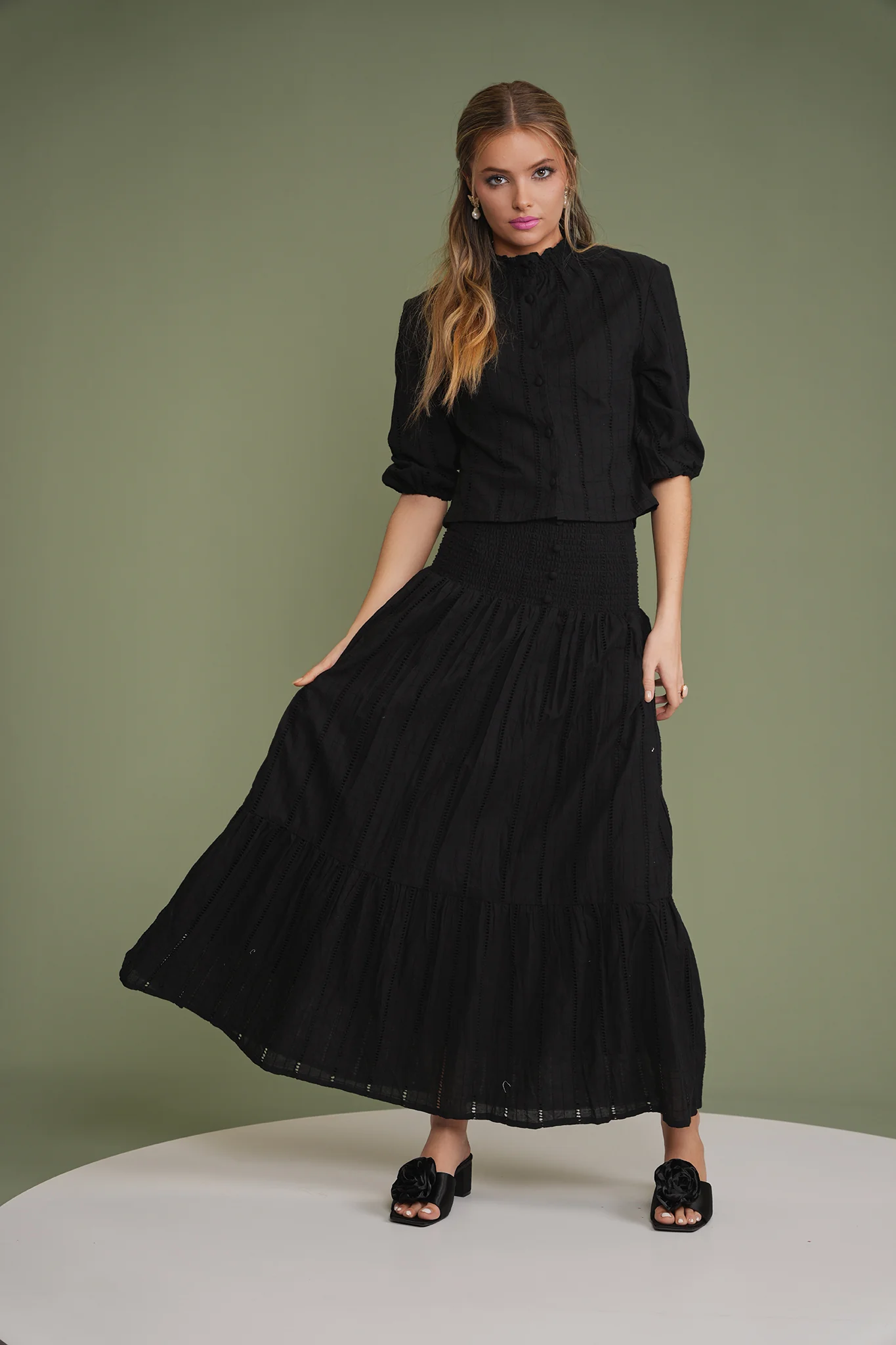 Smock Eyelet Skirt - Image 4