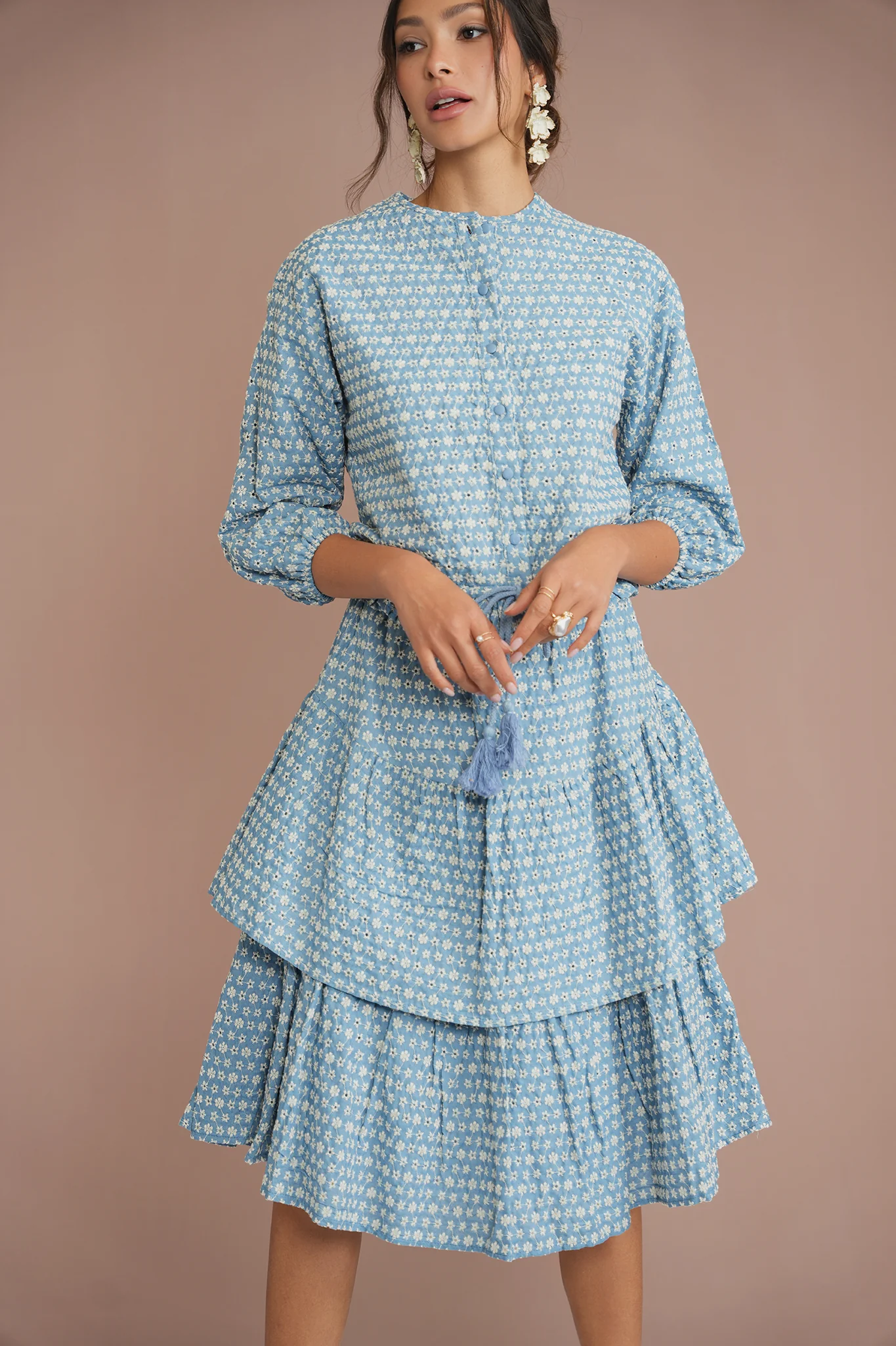 Eyelet Tiered Skirt - Image 10