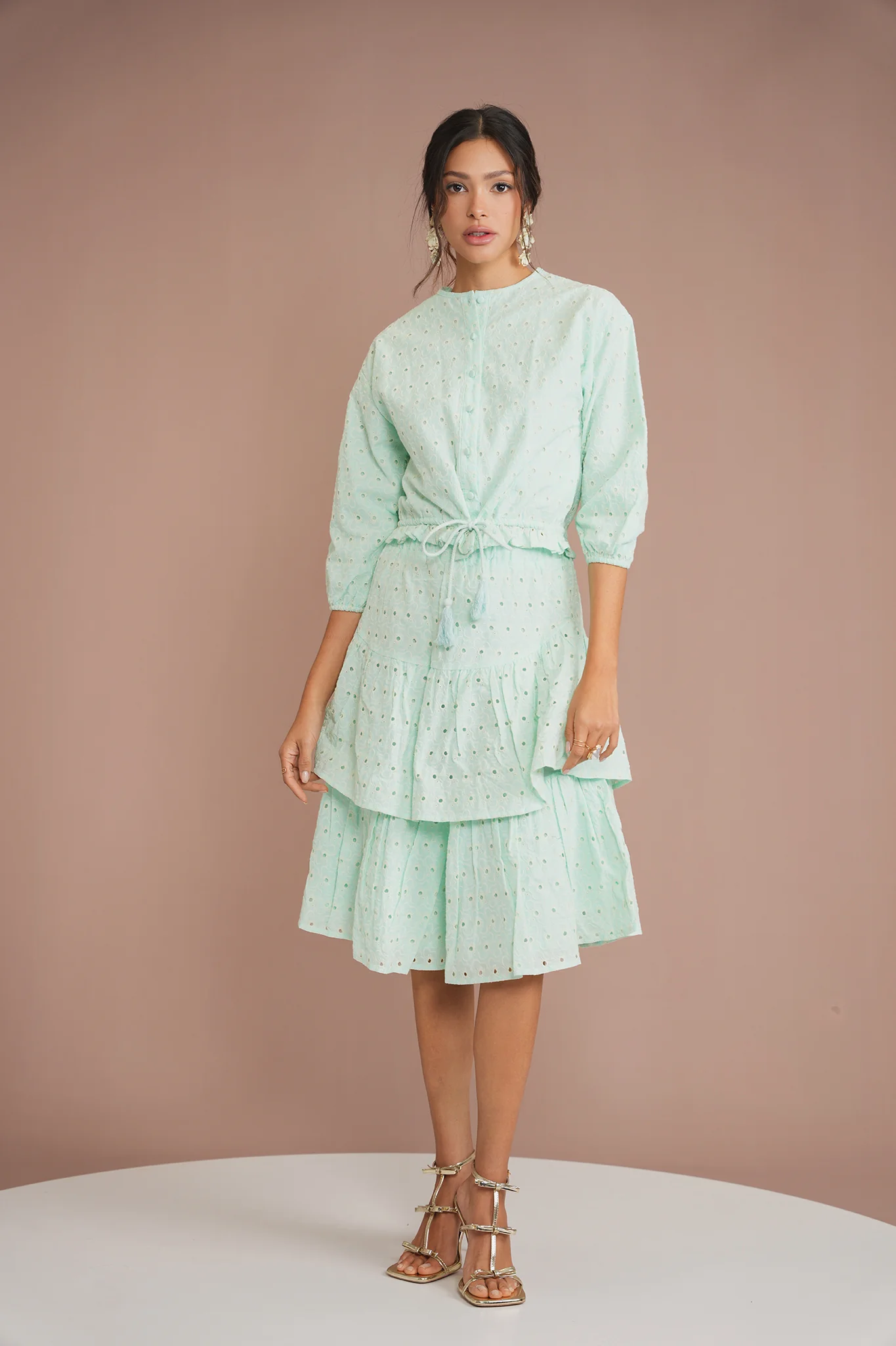 Eyelet Tiered Skirt - Image 7