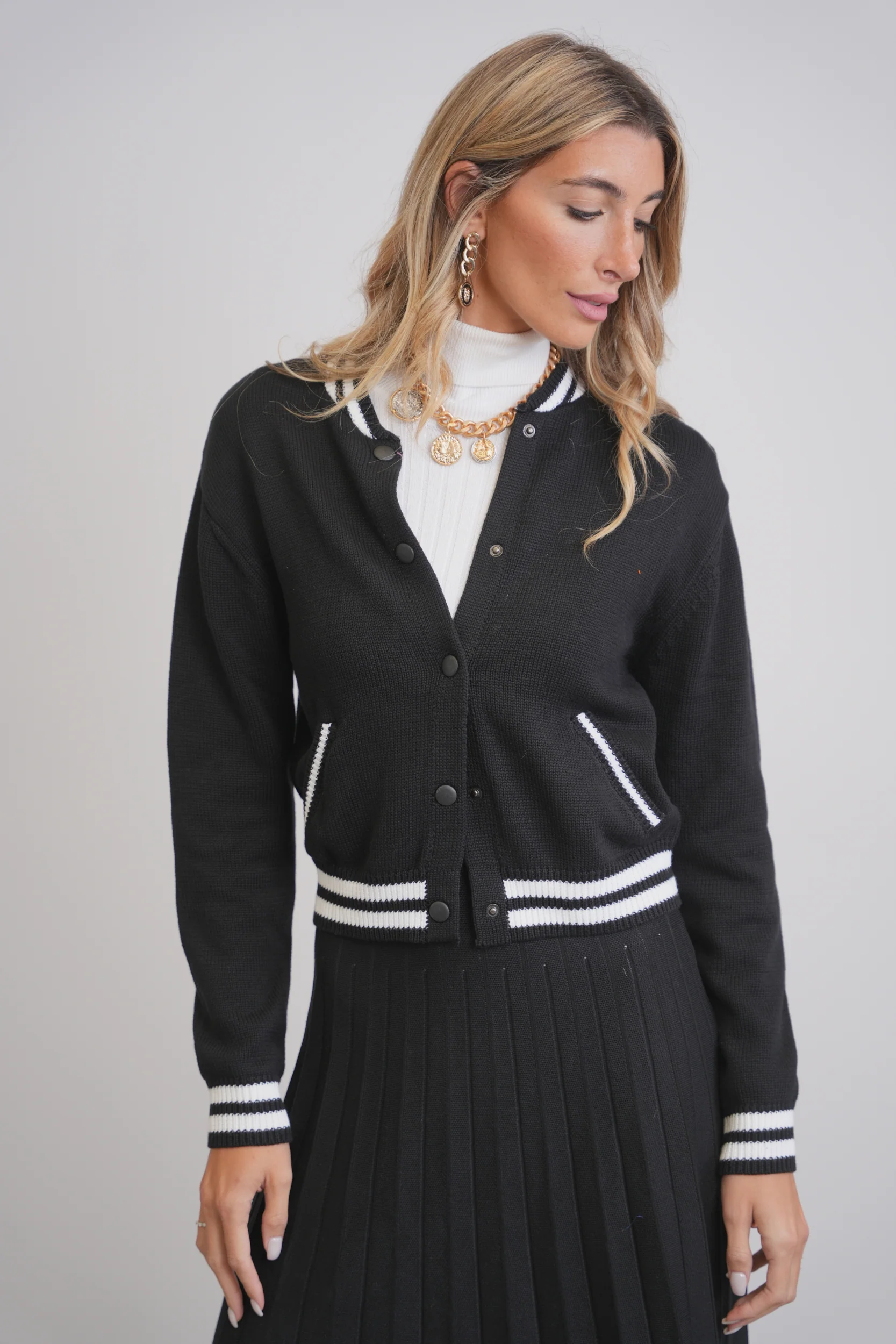 Knit Bomber Jacket - Image 3