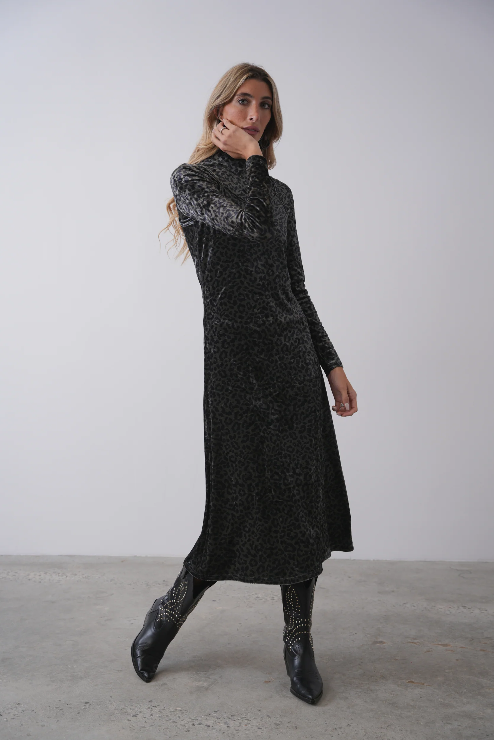 Velour Slip Dress - Image 3
