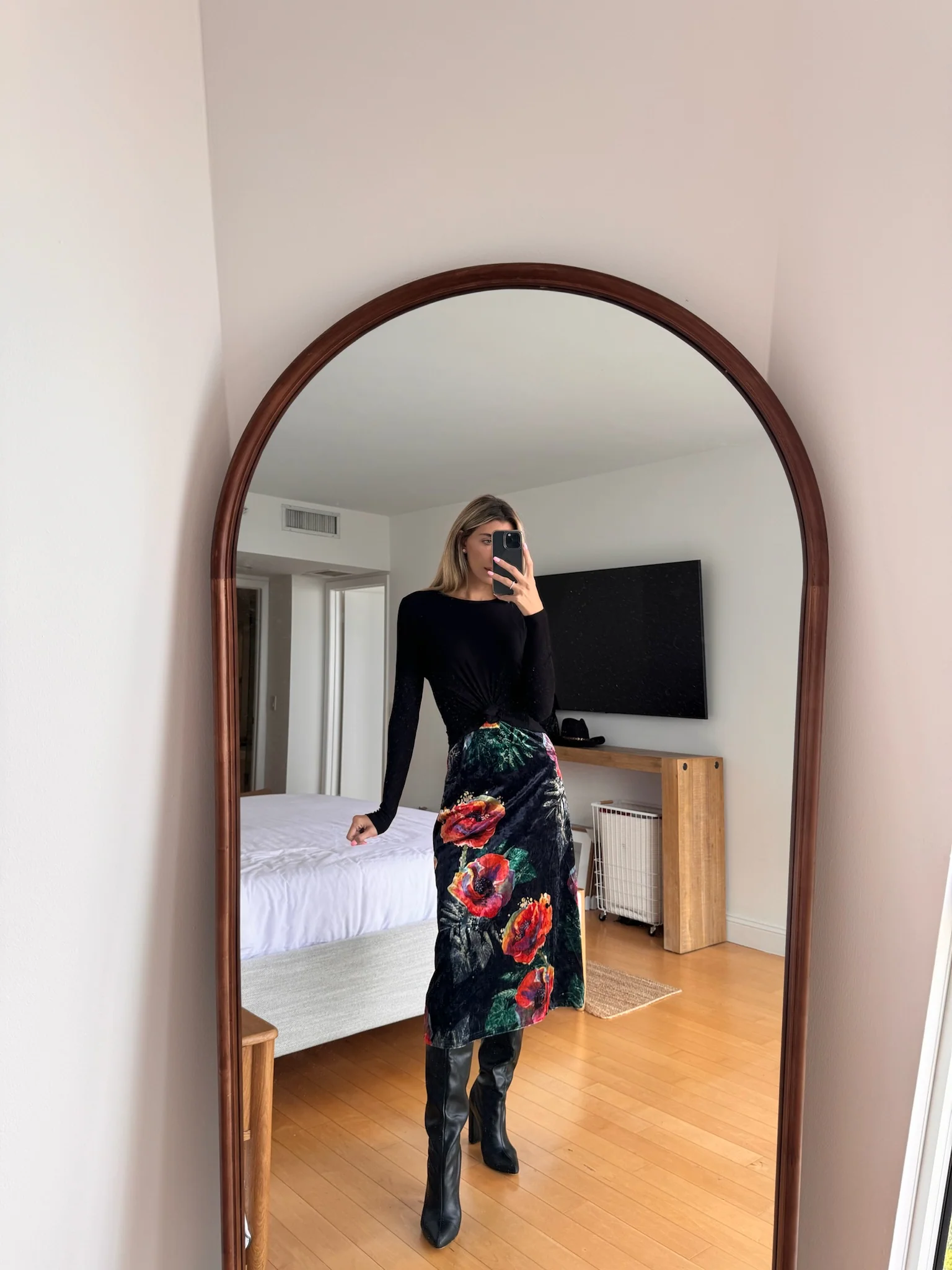 Velour Slip Dress - Image 7