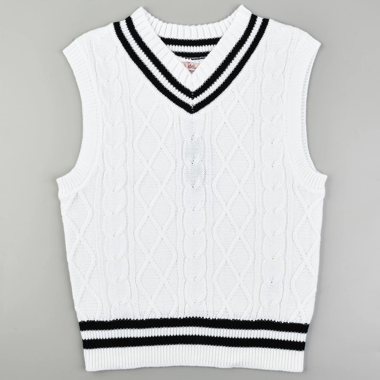 The Jackie Varsity V Neck Vest - Image 12