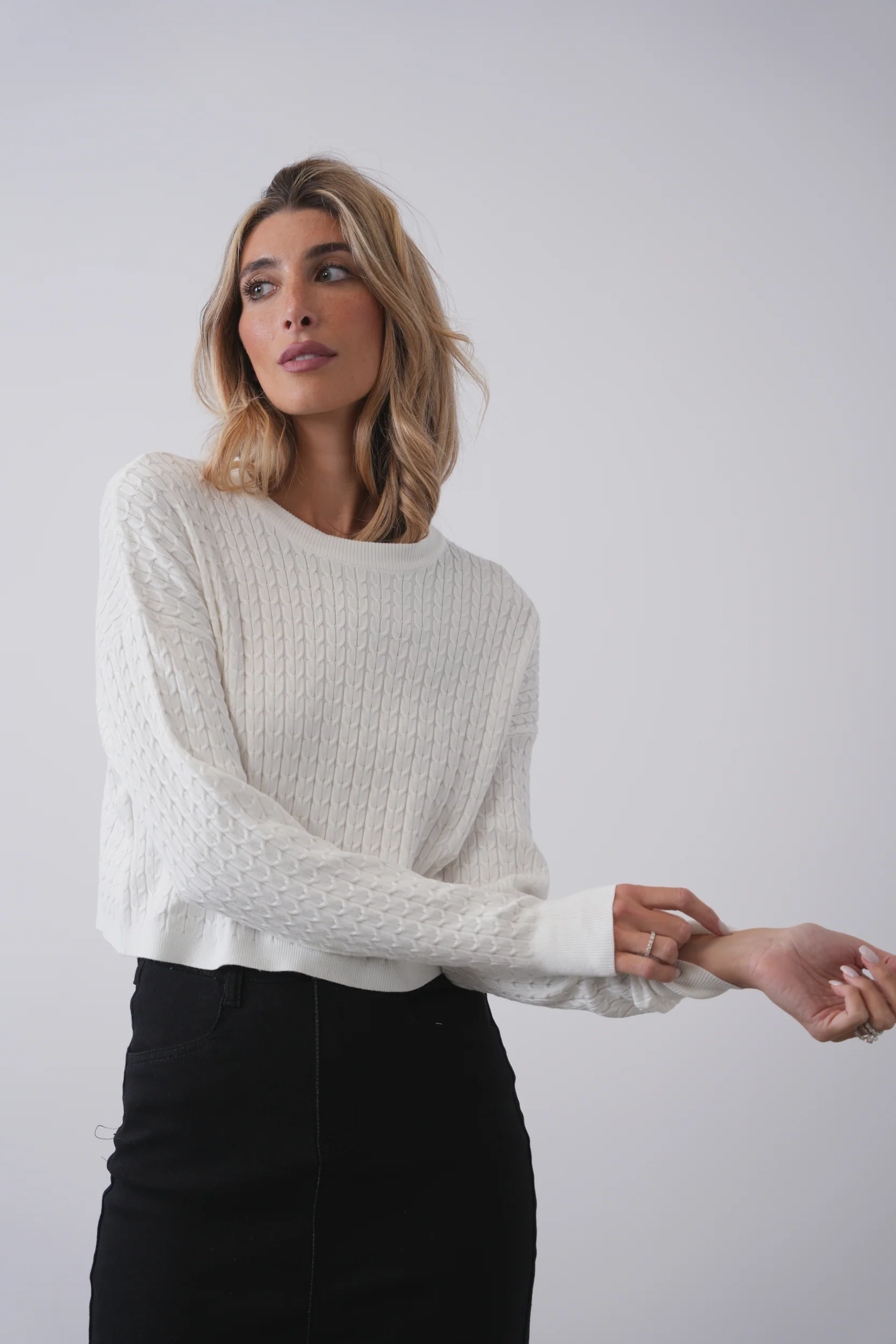 Basic Cable Knit Top - Image 11
