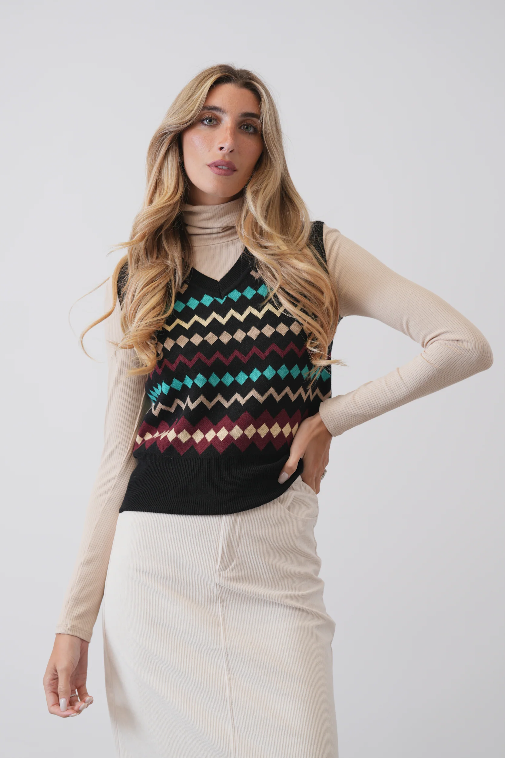 Argyle Print Vest - Image 8