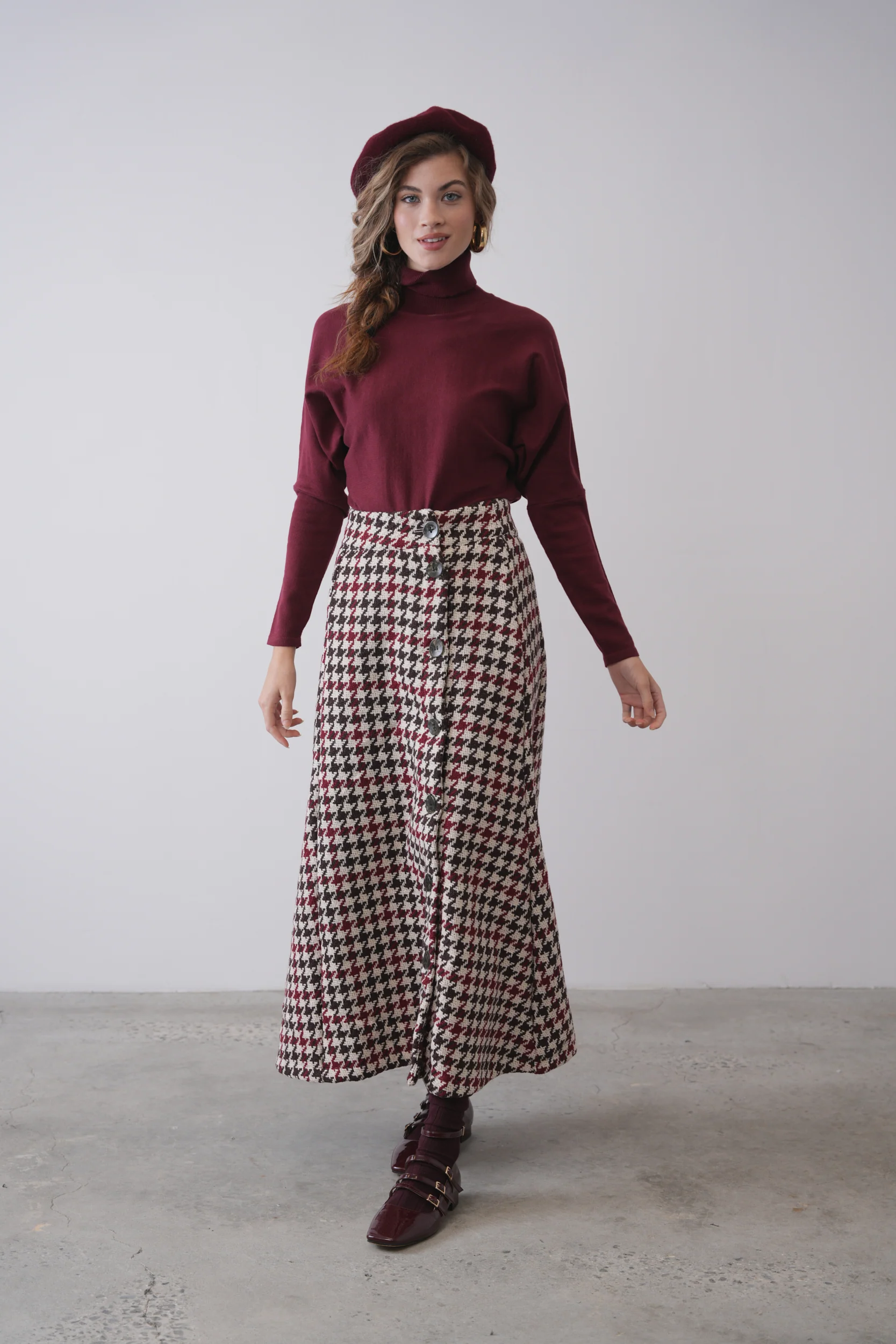 Pattern Button Skirt - Image 3
