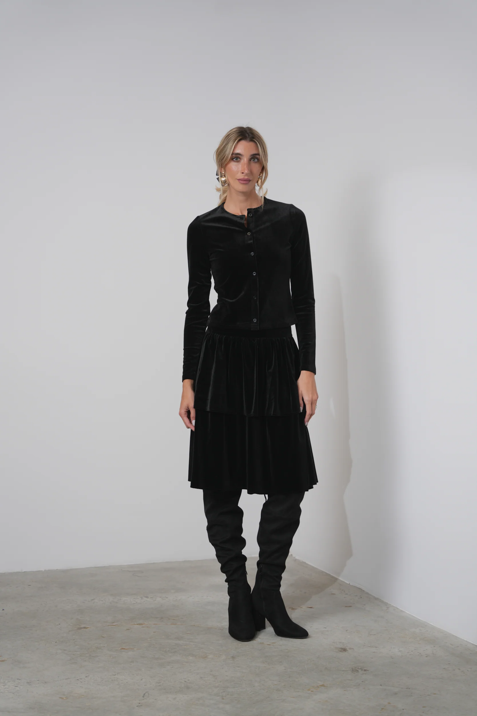 Velour Layered Skirt - Image 6