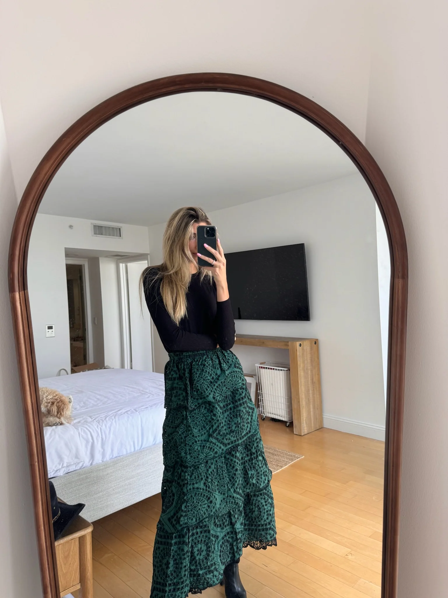 Eyelet Layered Skirt - Image 4