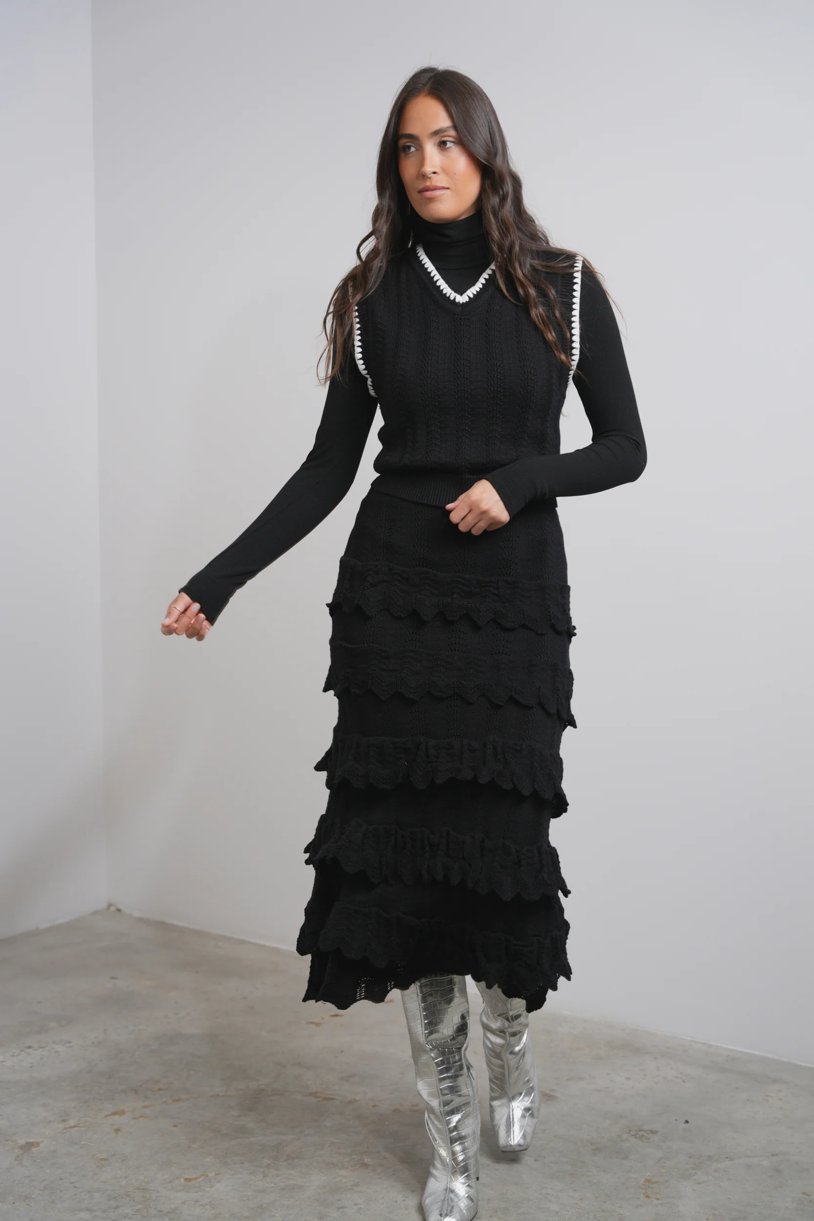 Scallop Crochet Layered Skirt - Image 5
