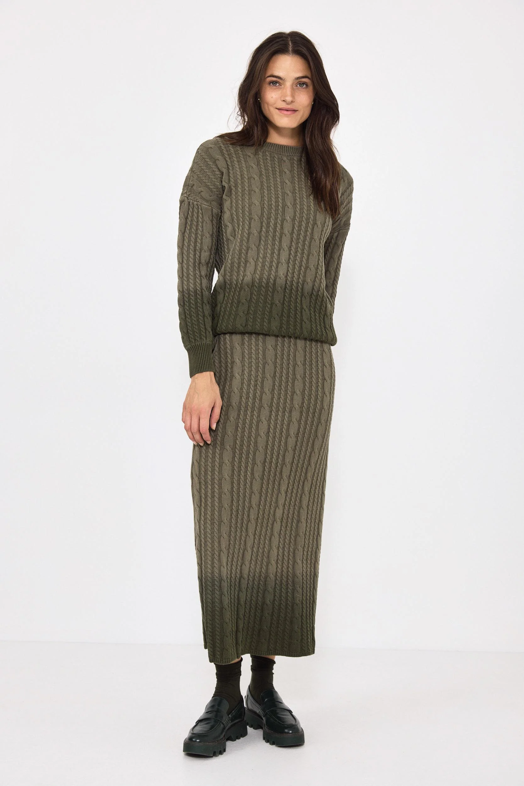 Mila Dip Dye Knit Skirt - Image 3