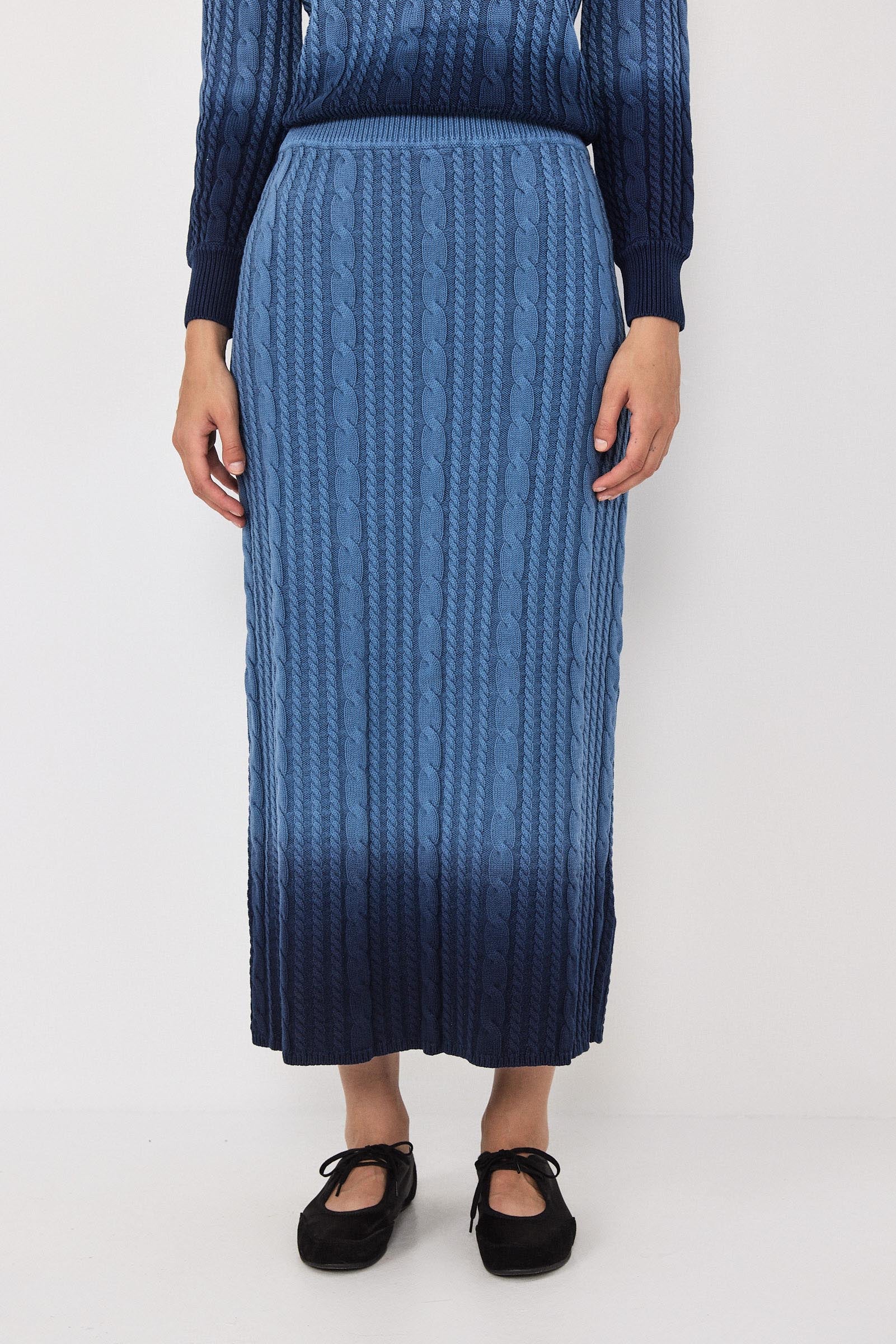 Mila Dip Dye Knit Skirt - Image 4