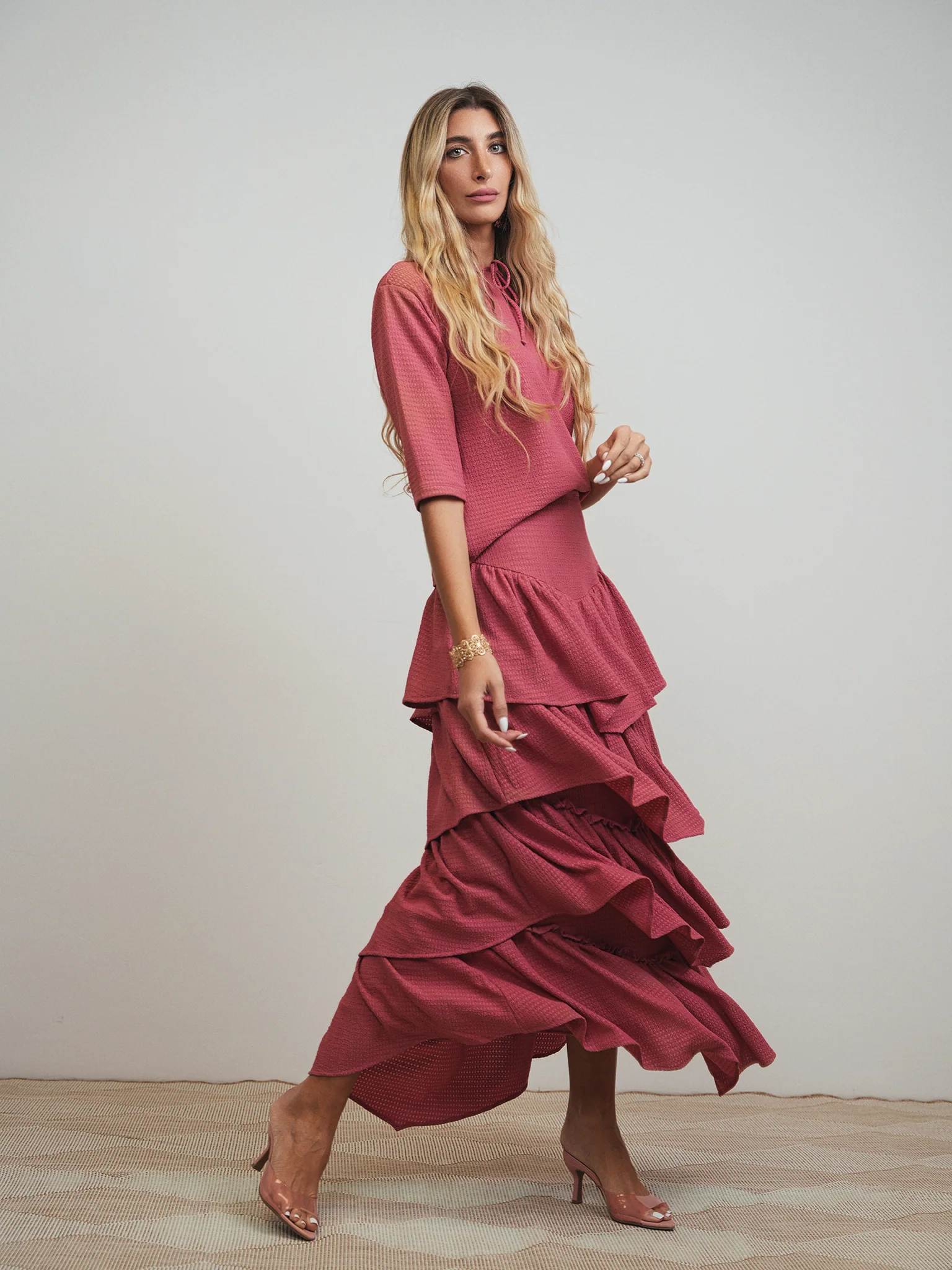 Textured Layered Skirt - Image 10