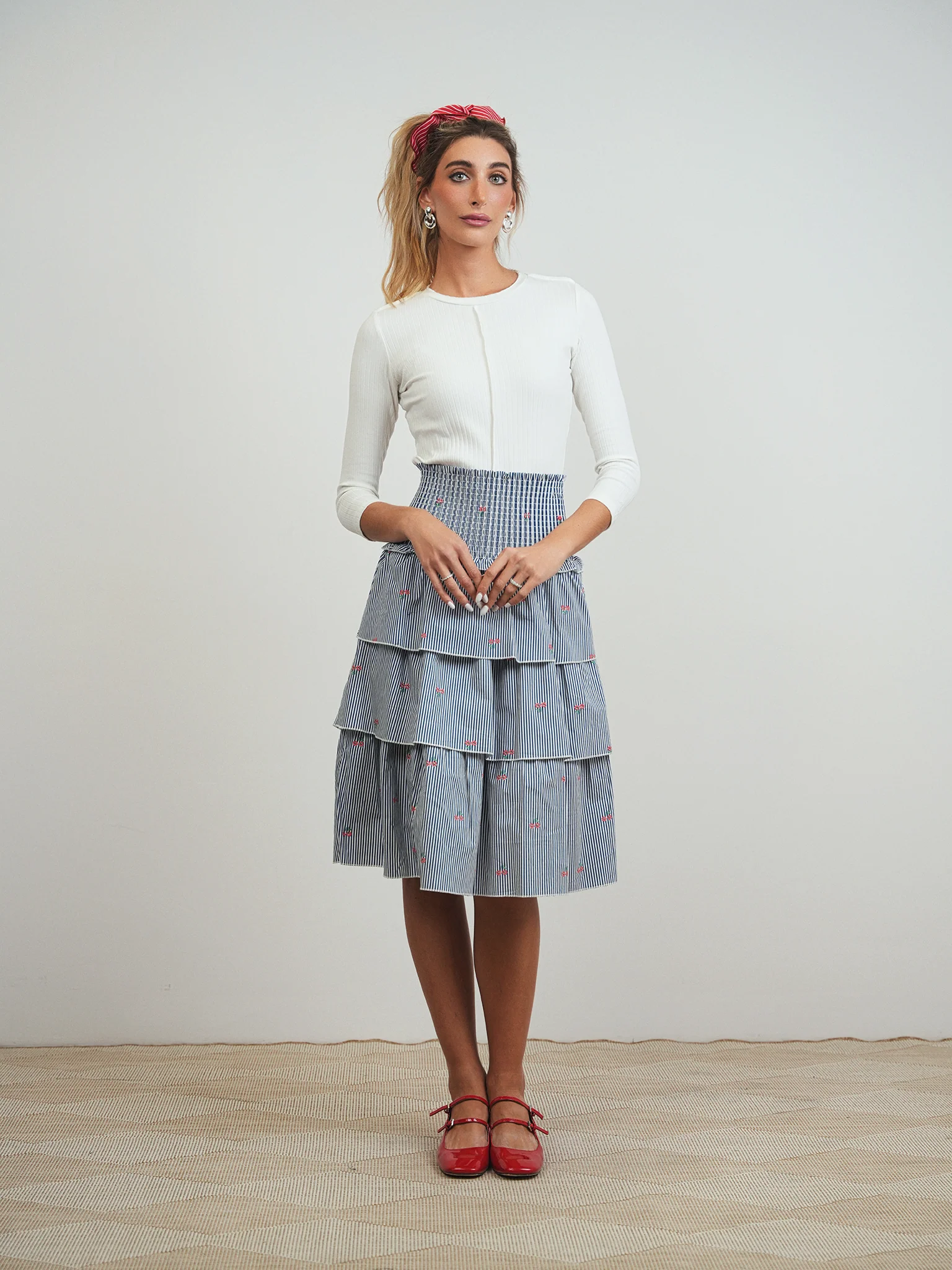Smocked Layered Skirt - Image 3