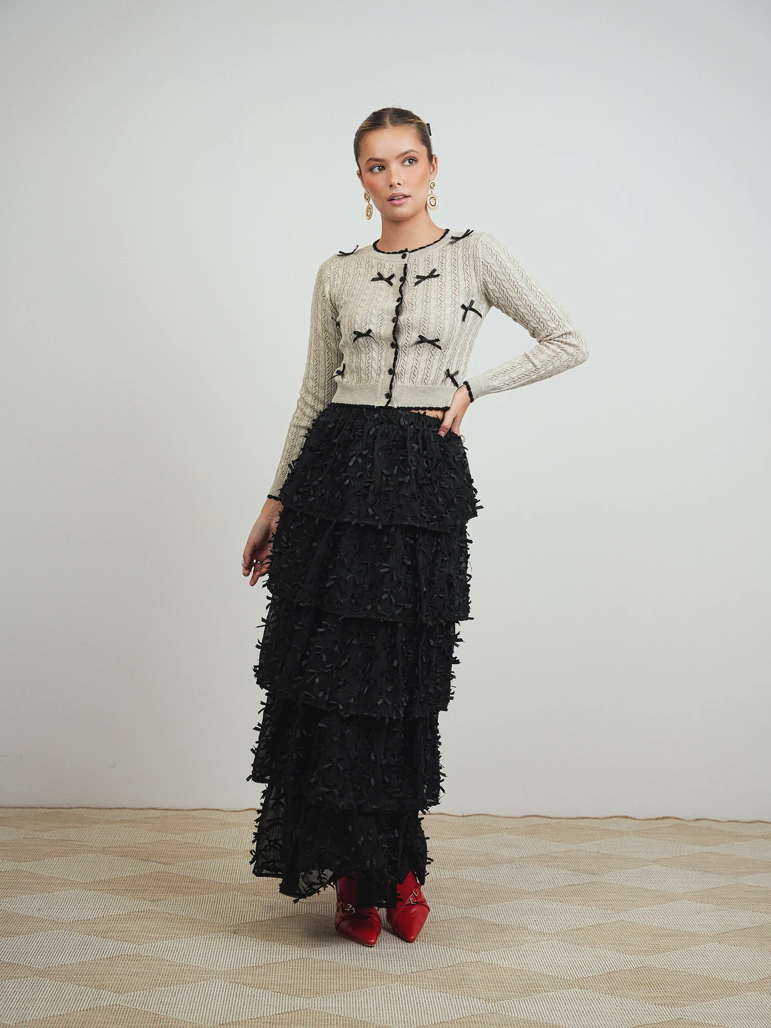 Bow Layered Skirt - Image 11