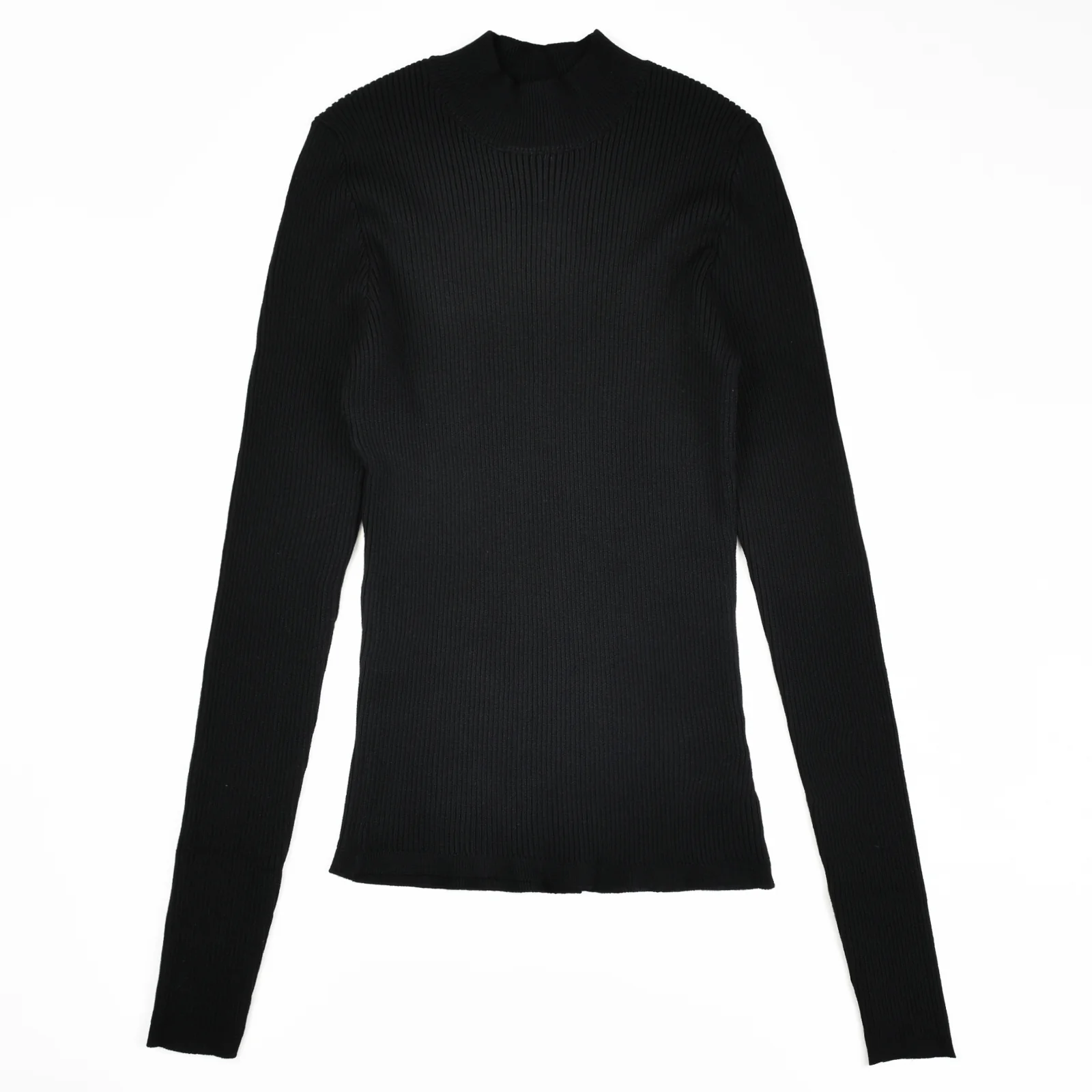 Knit Rib Mock Neck - Image 15