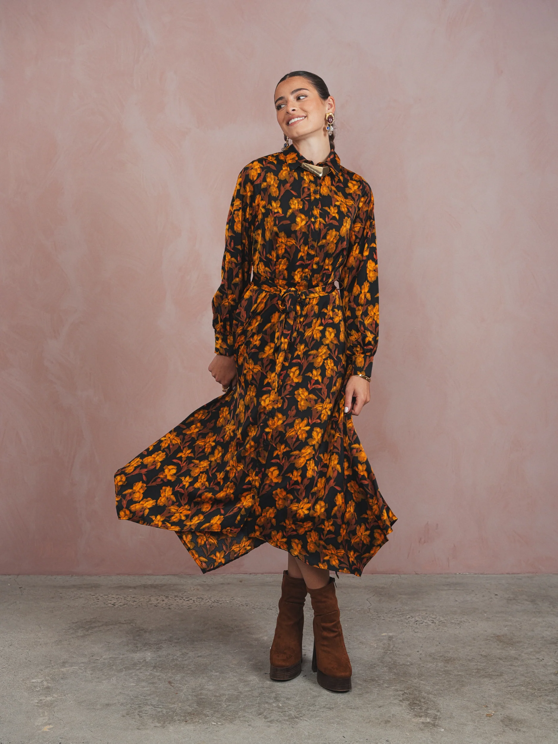Asymmetrical Print Dress - Image 10