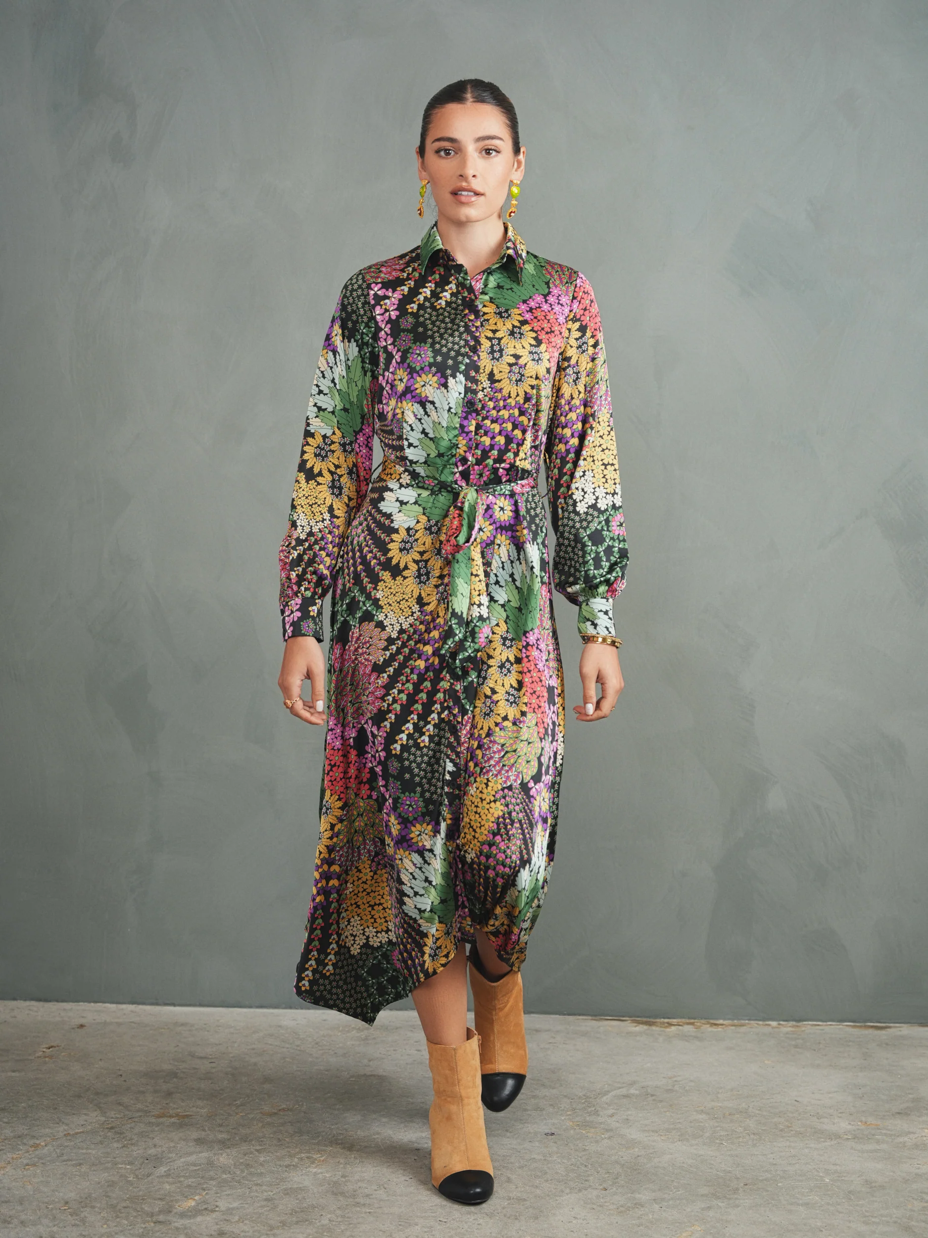 Asymmetrical Print Dress - Image 2