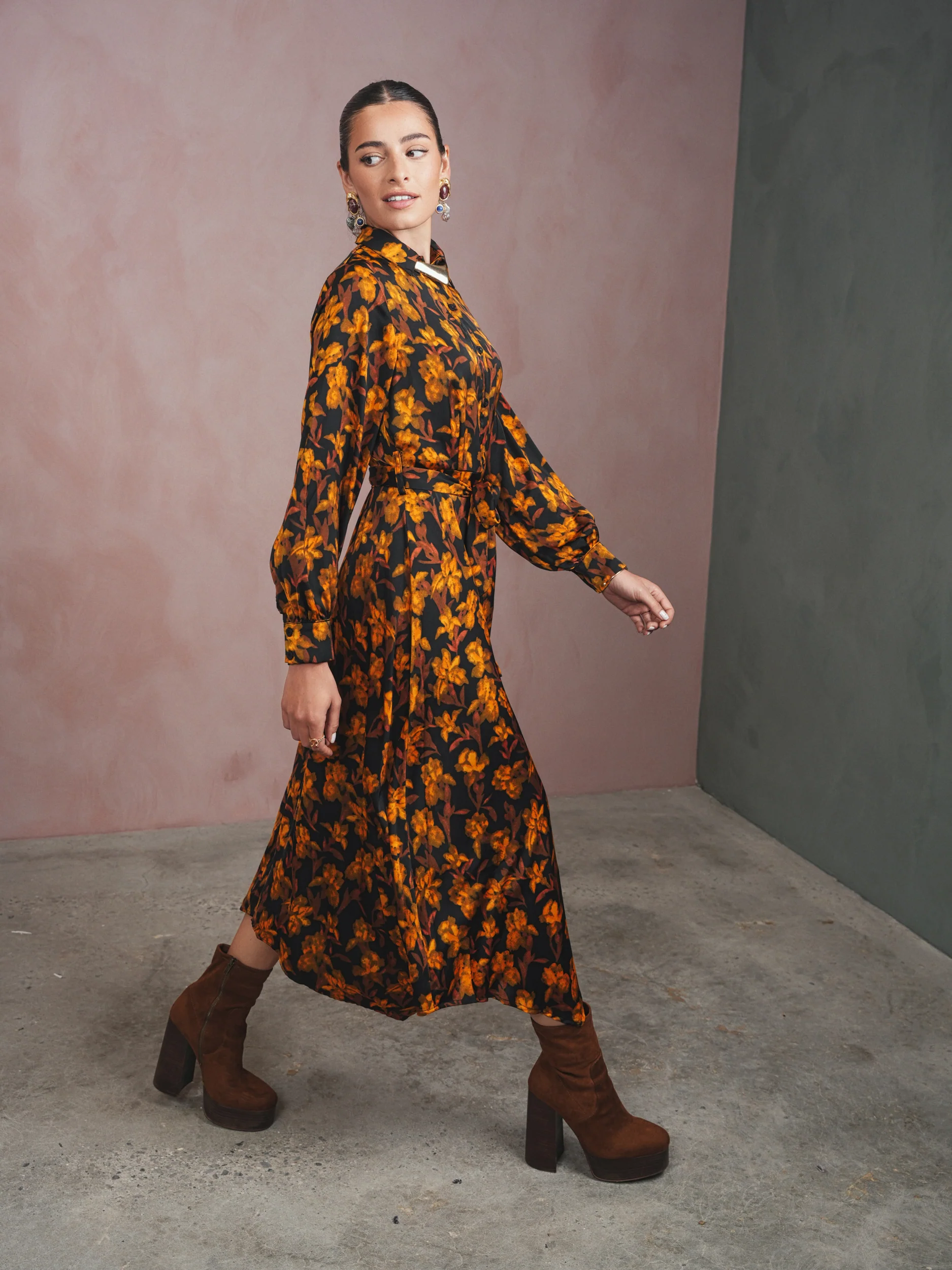 Asymmetrical Print Dress - Image 4