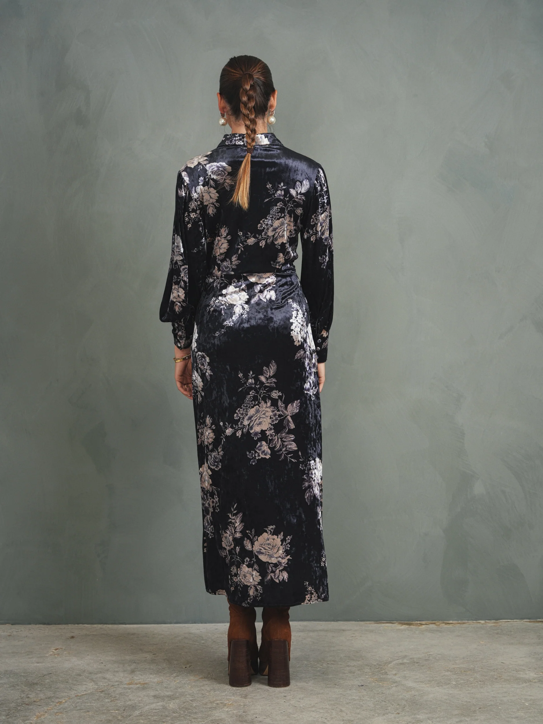 Velour Tie Dress - Image 9