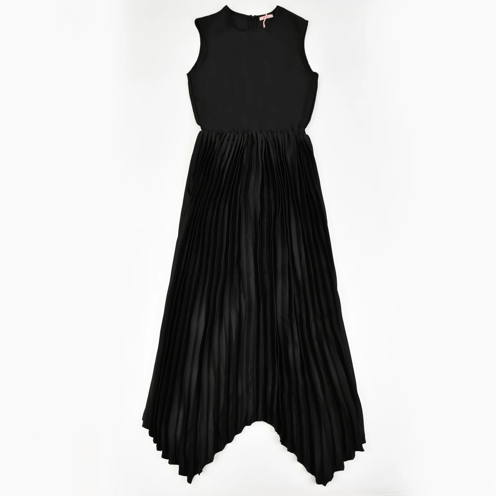 Pleated High-Low Sleeveless Dress - Image 23