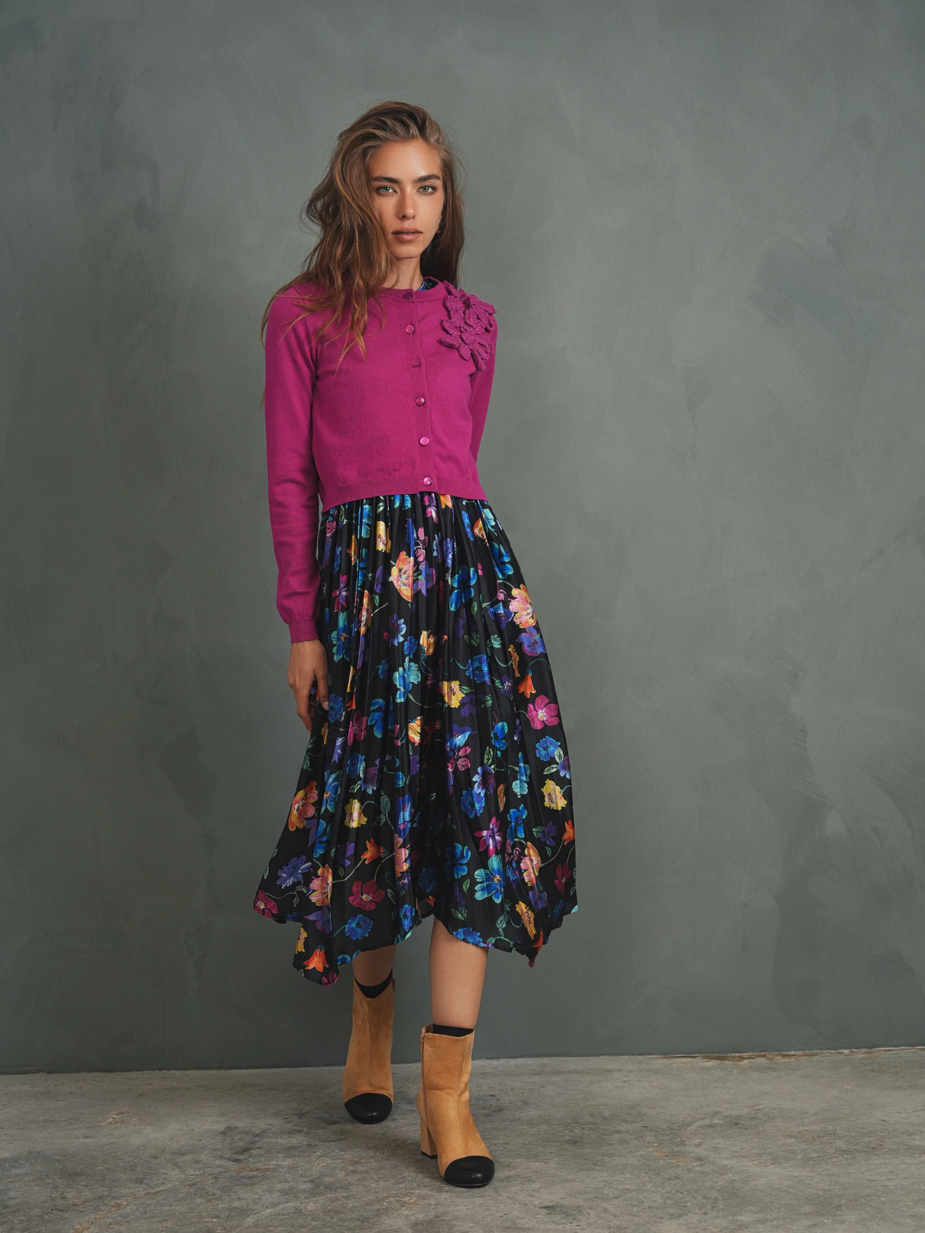 Pleated High-Low Sleeveless Dress - Image 8