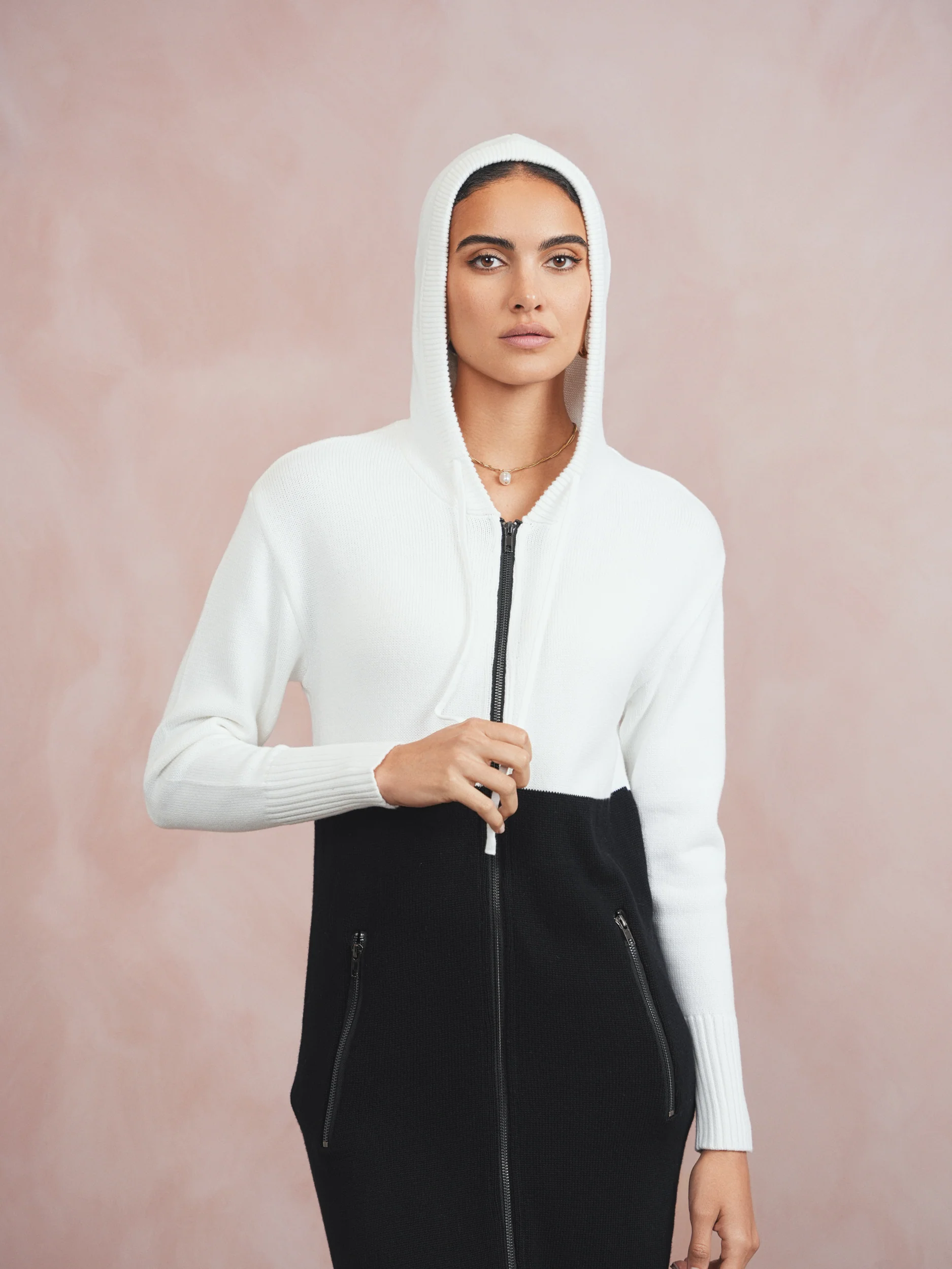 Knit Hoodie Dress - Image 11