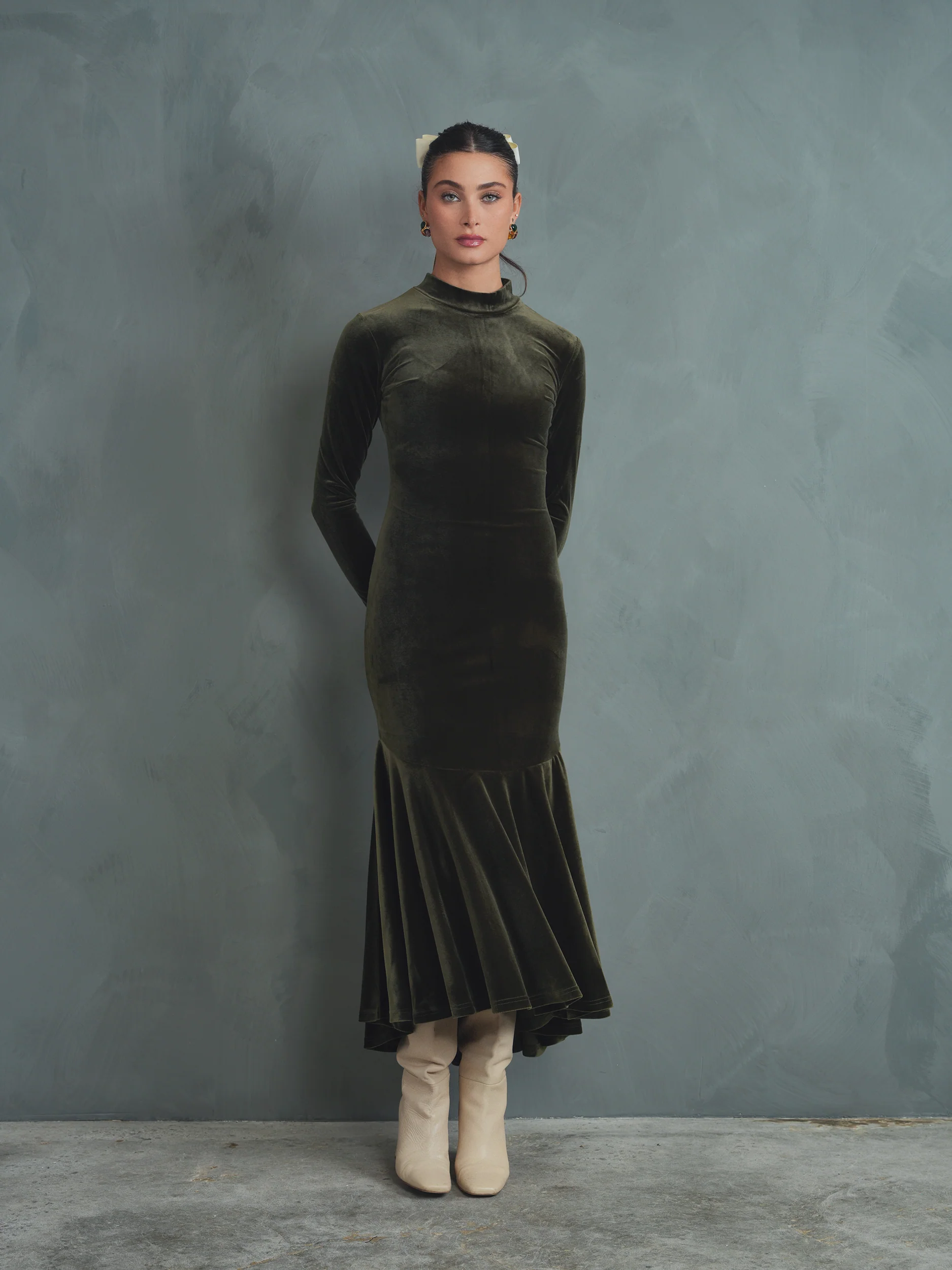 The Versailles Velour High-Low Dress - Image 14