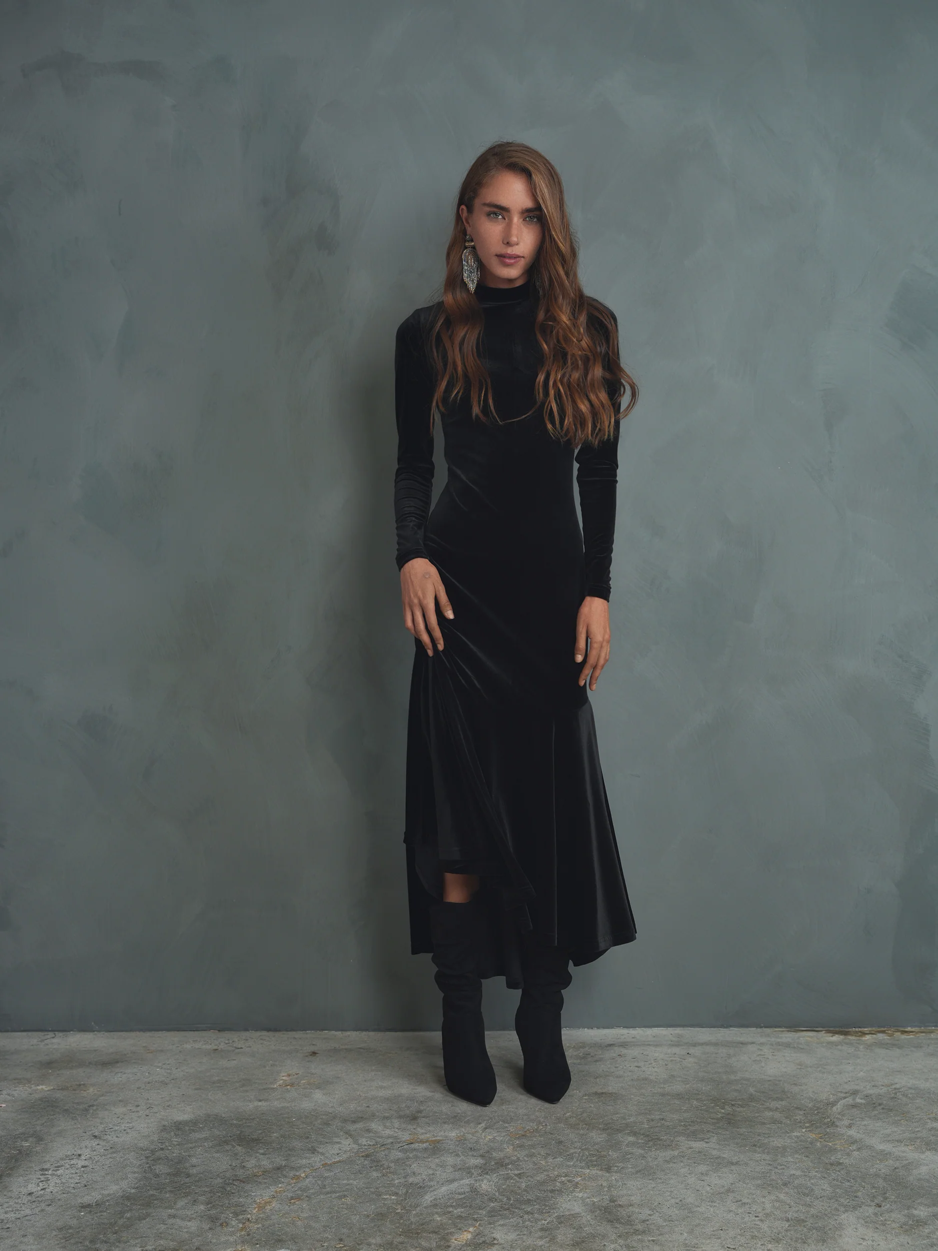 The Versailles Velour High-Low Dress - Image 4