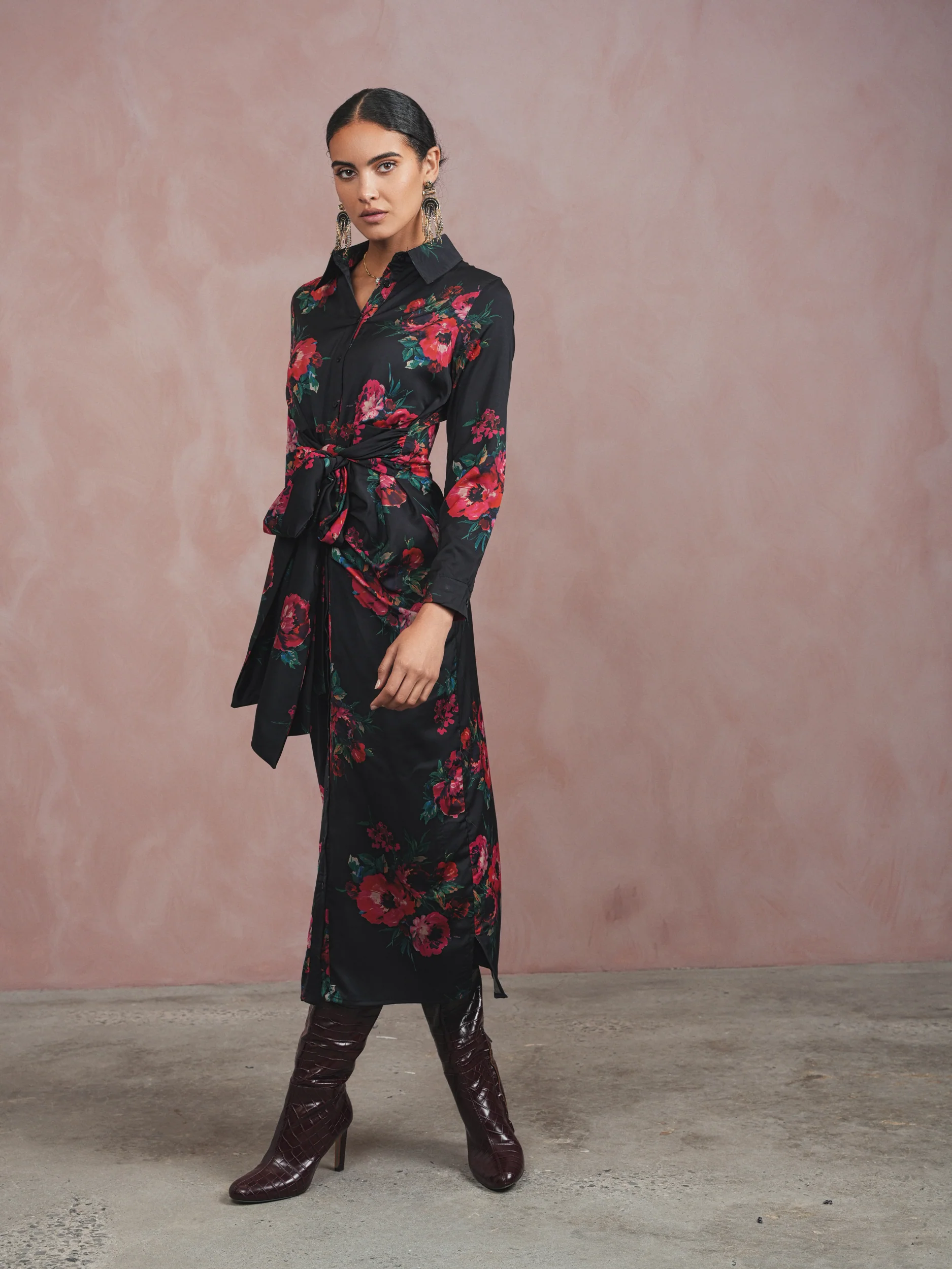 Print Tie Dress - Image 7
