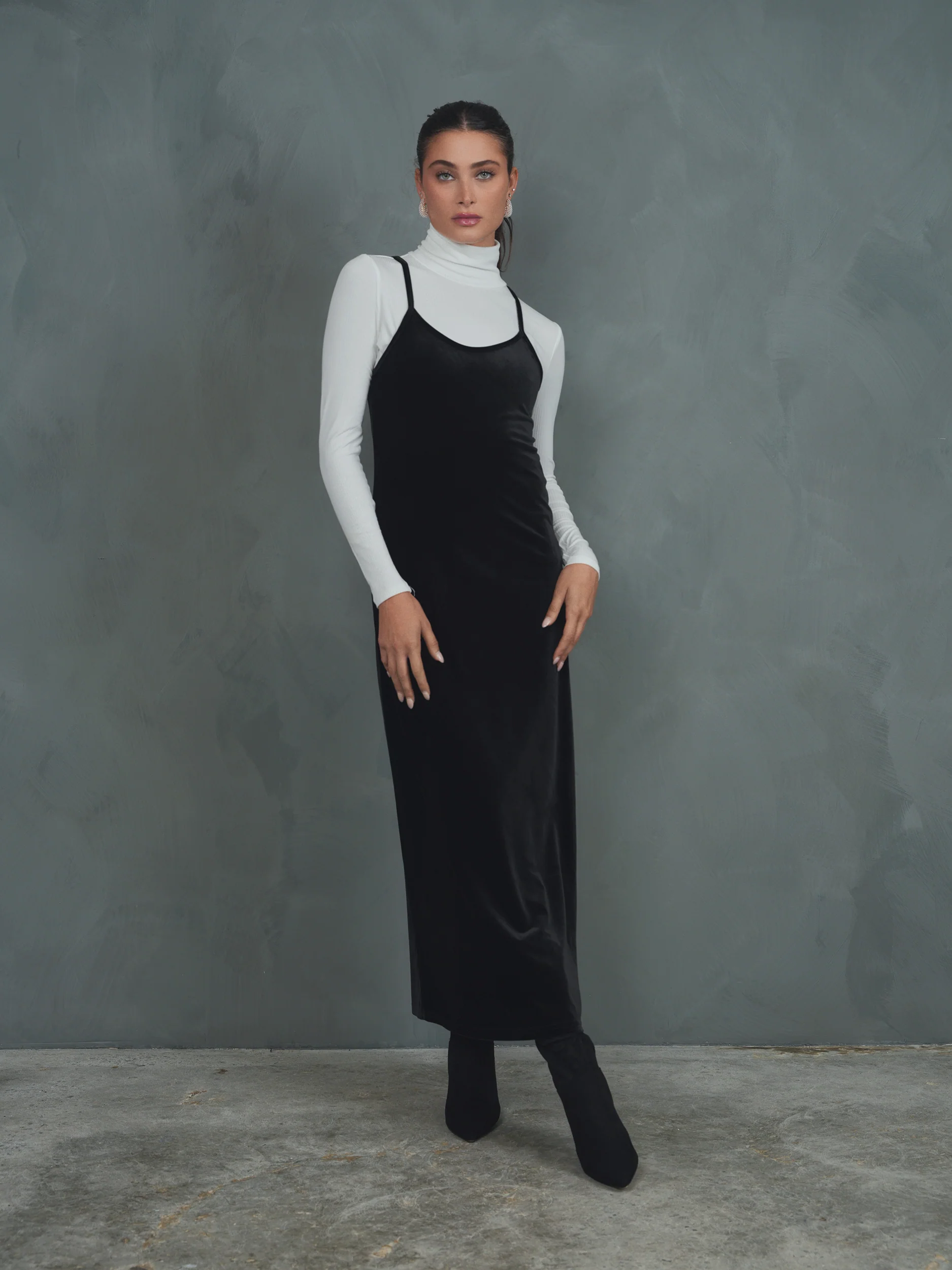 Velour Slip Dress - Image 6