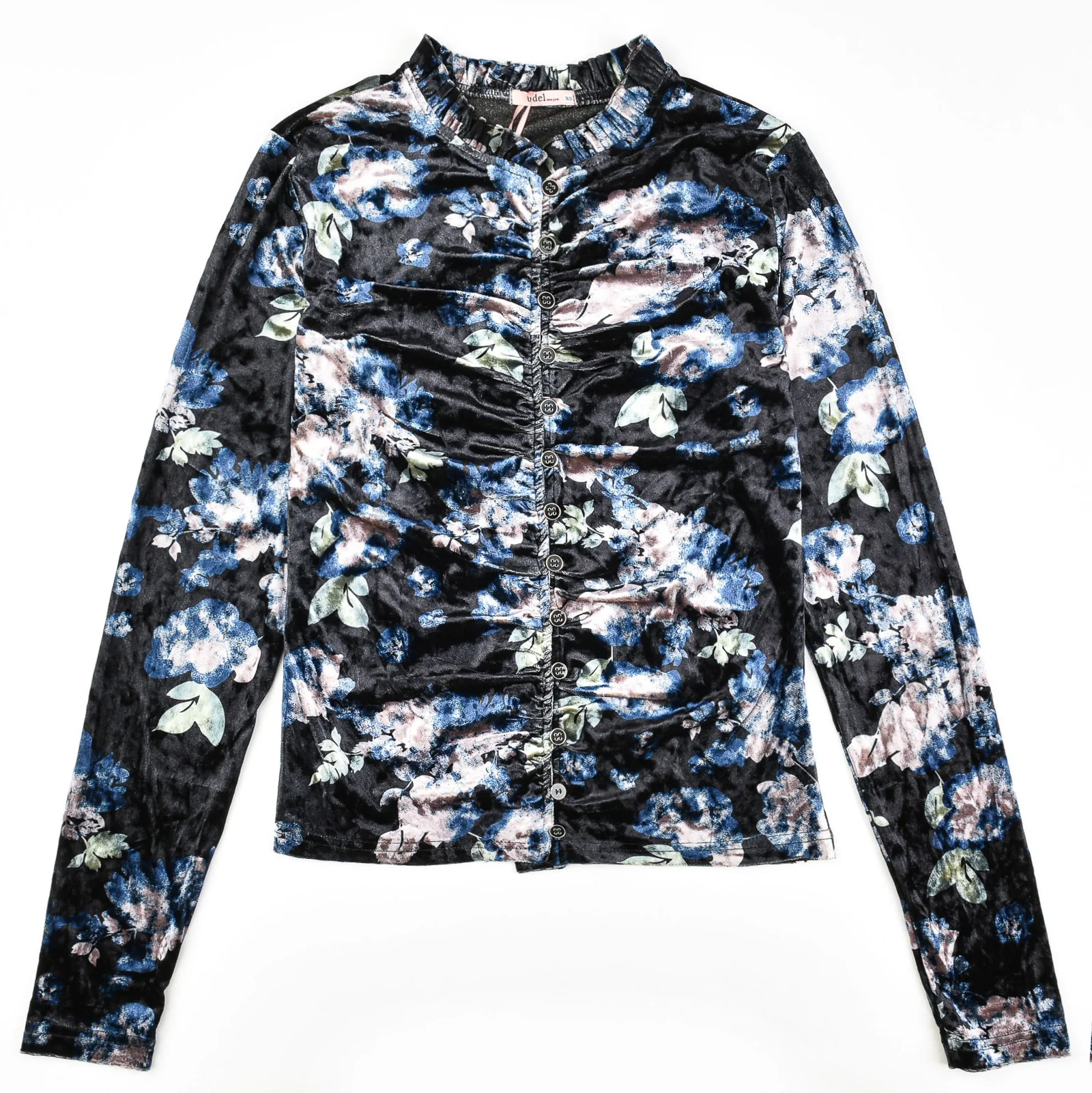 Velour Ruched Cardigan - Image 13