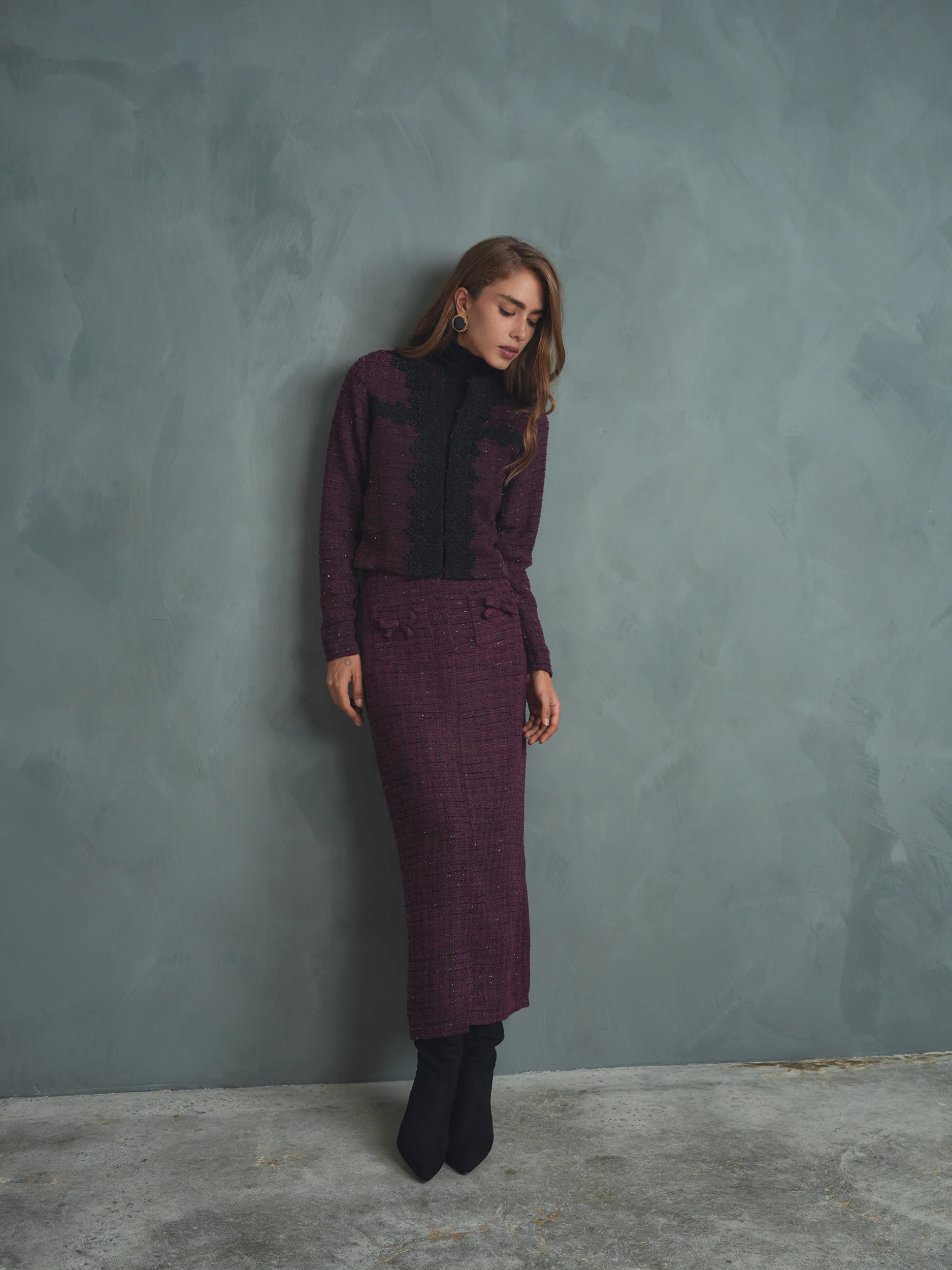 Floral Applique Tweed Jacket - Image 15