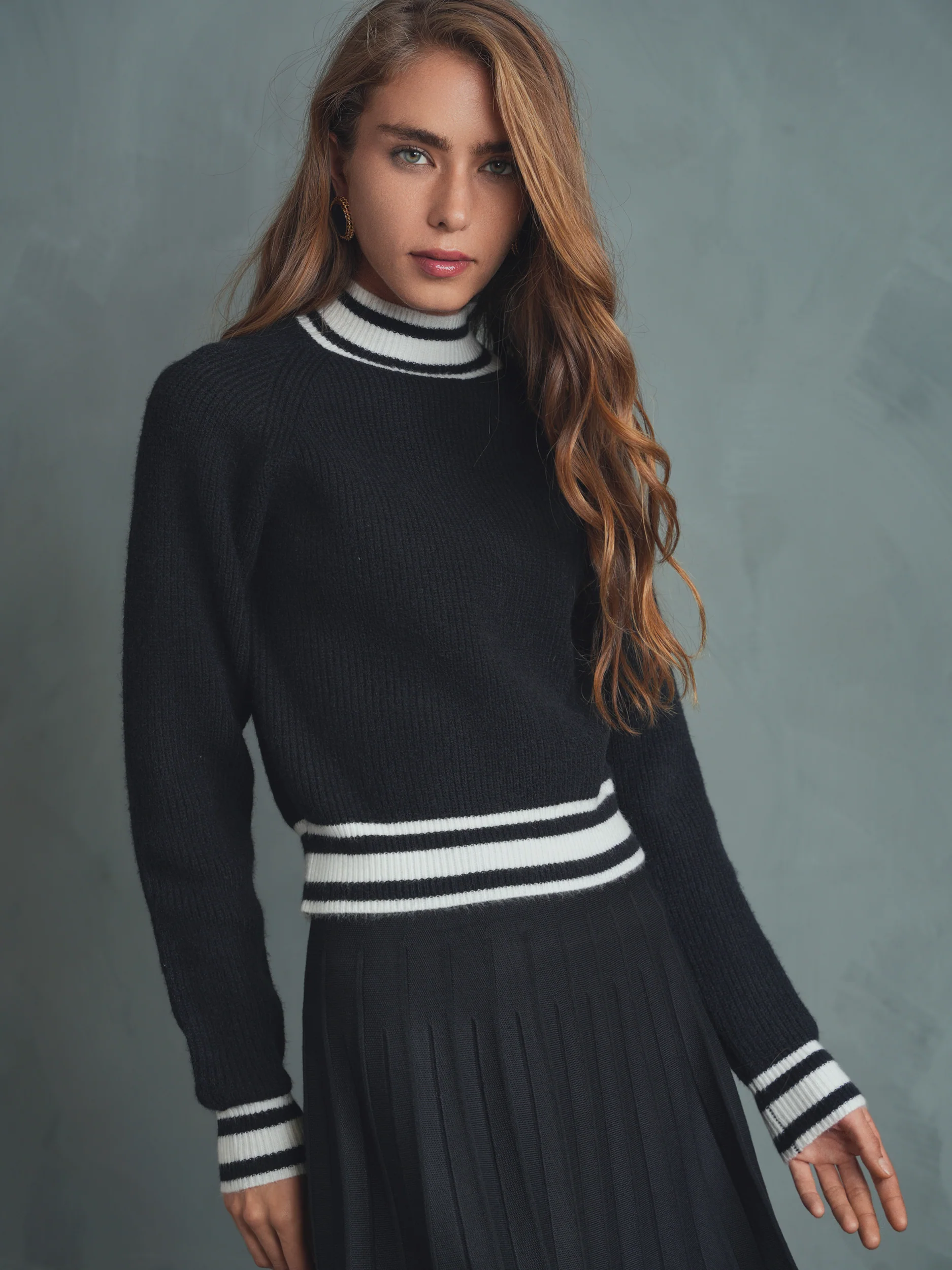 Mock Neck Raglan Sweater - Image 3