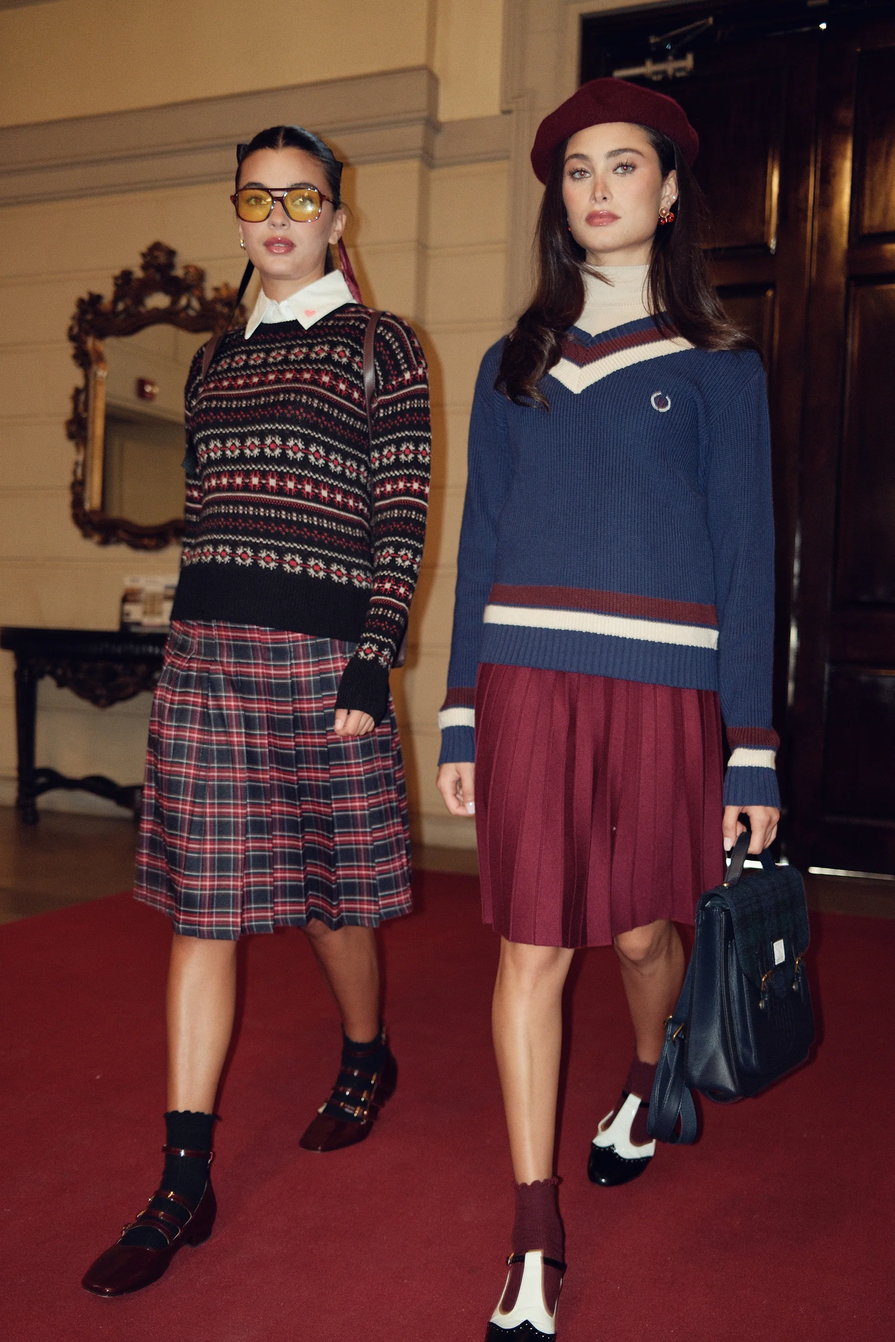 Pleated Plaid Skirt - Image 5
