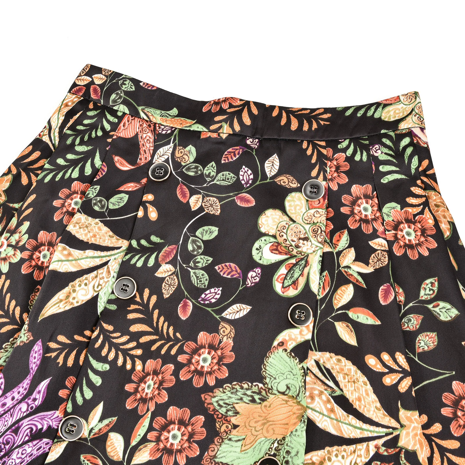 Buttoned Pleated Skirt - Image 10