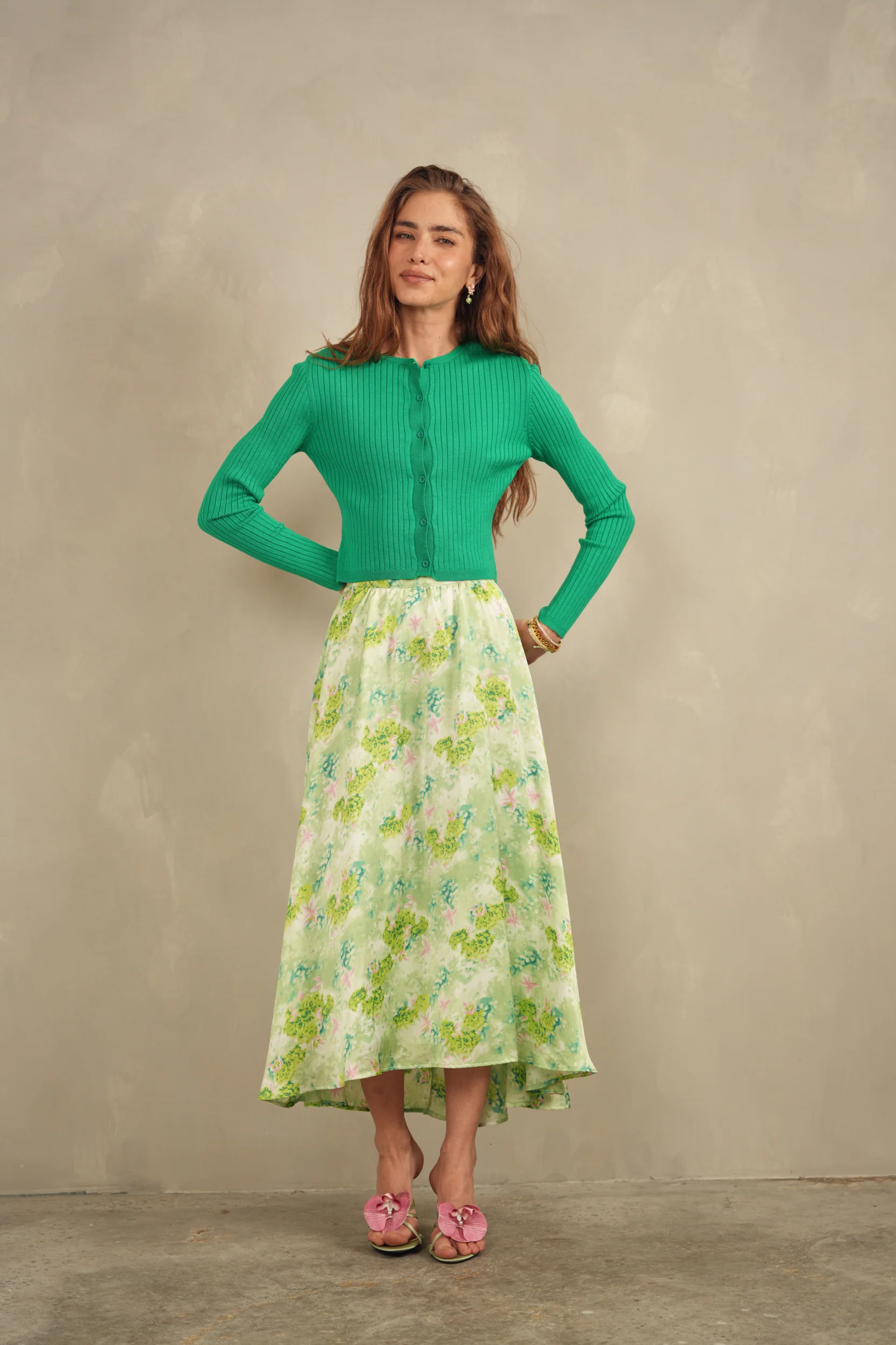 Wide Rib Knit Cardigan - Image 11