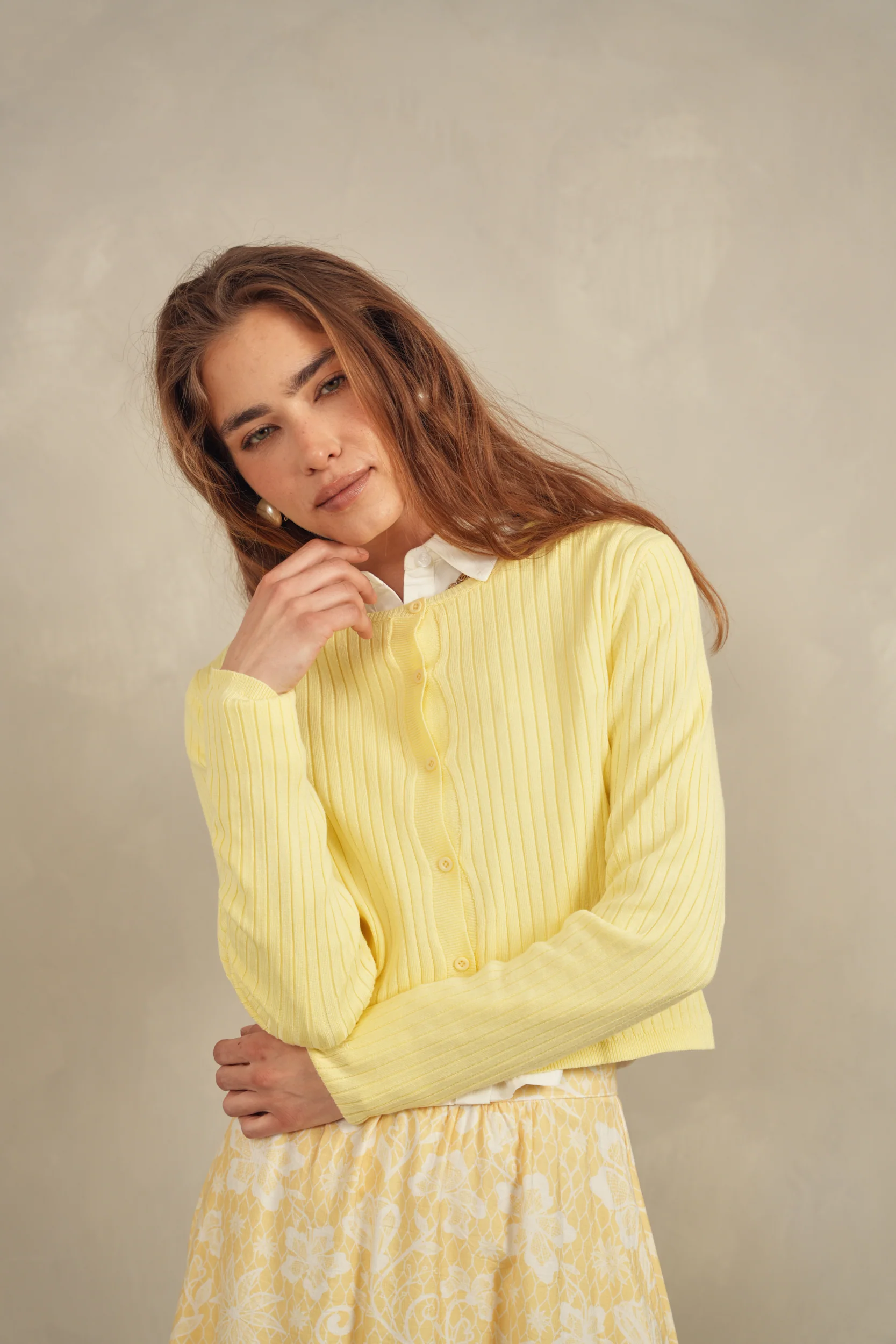 Wide Rib Knit Cardigan - Image 19