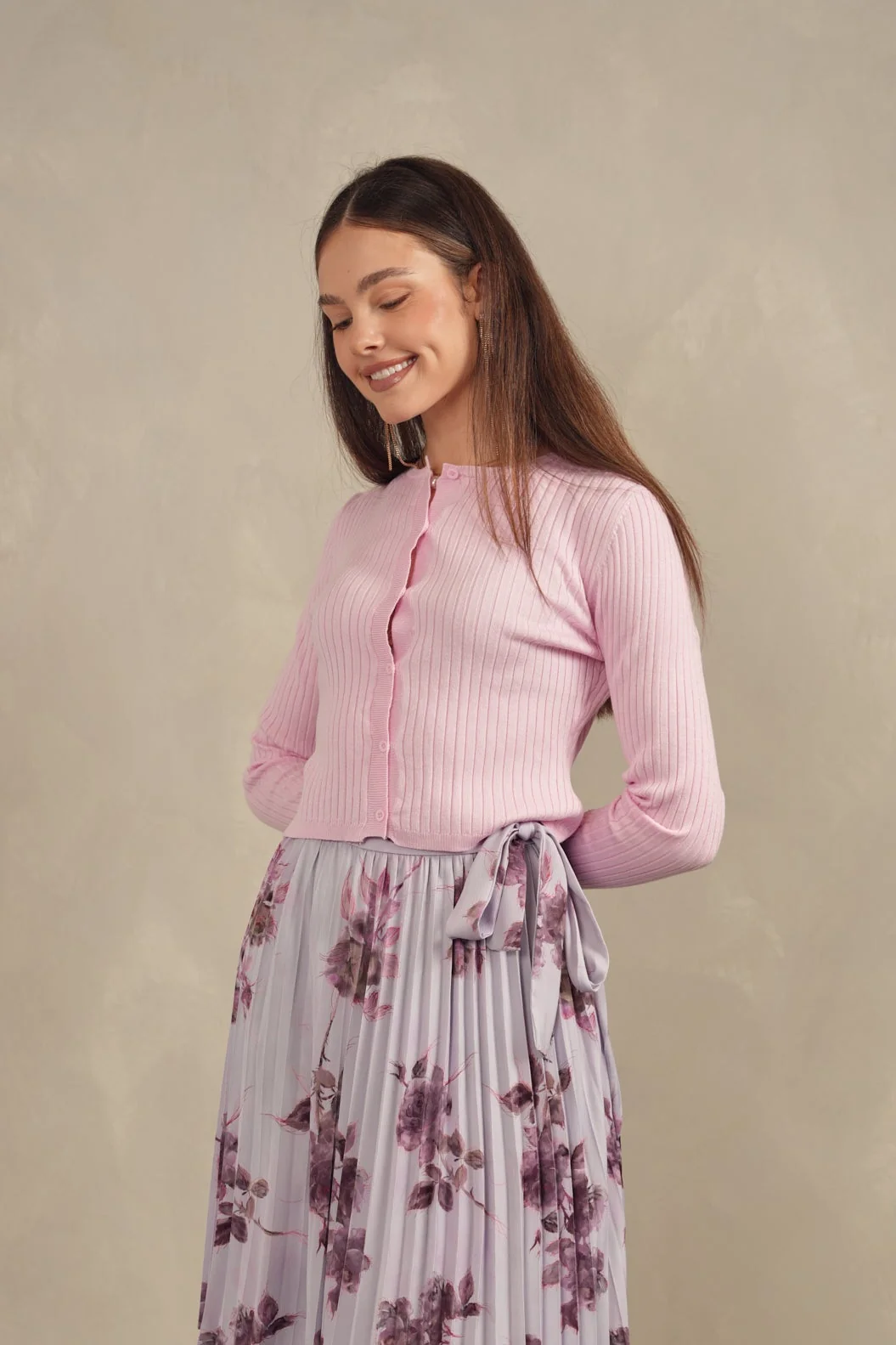 Wide Rib Knit Cardigan - Image 25