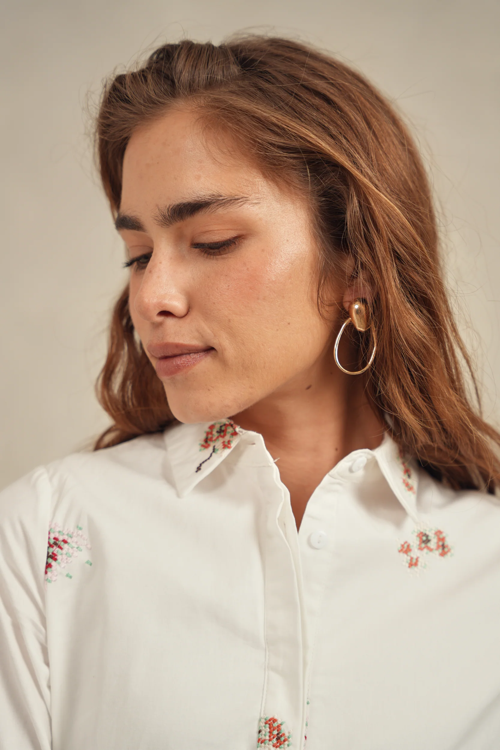 Tie Waist Embroidered Dress - Image 2