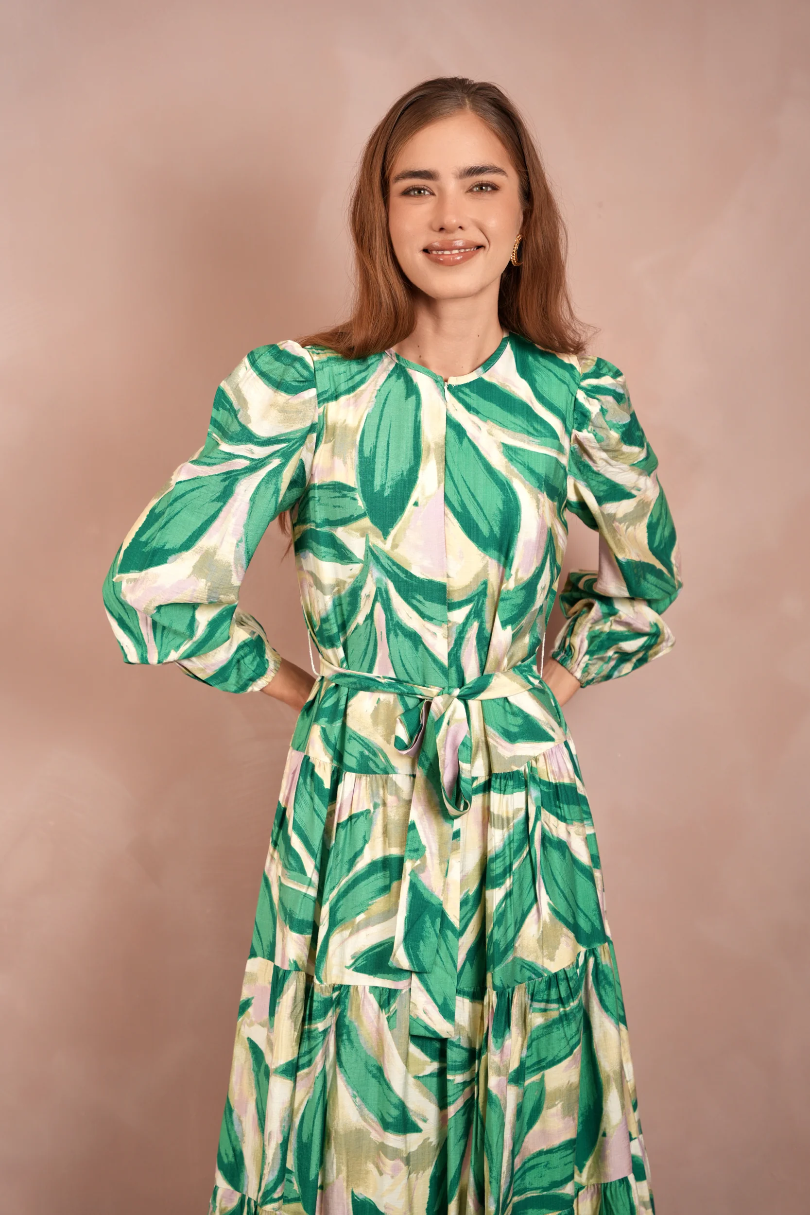 Zipper Front Tiered Maxi Dres - Image 11