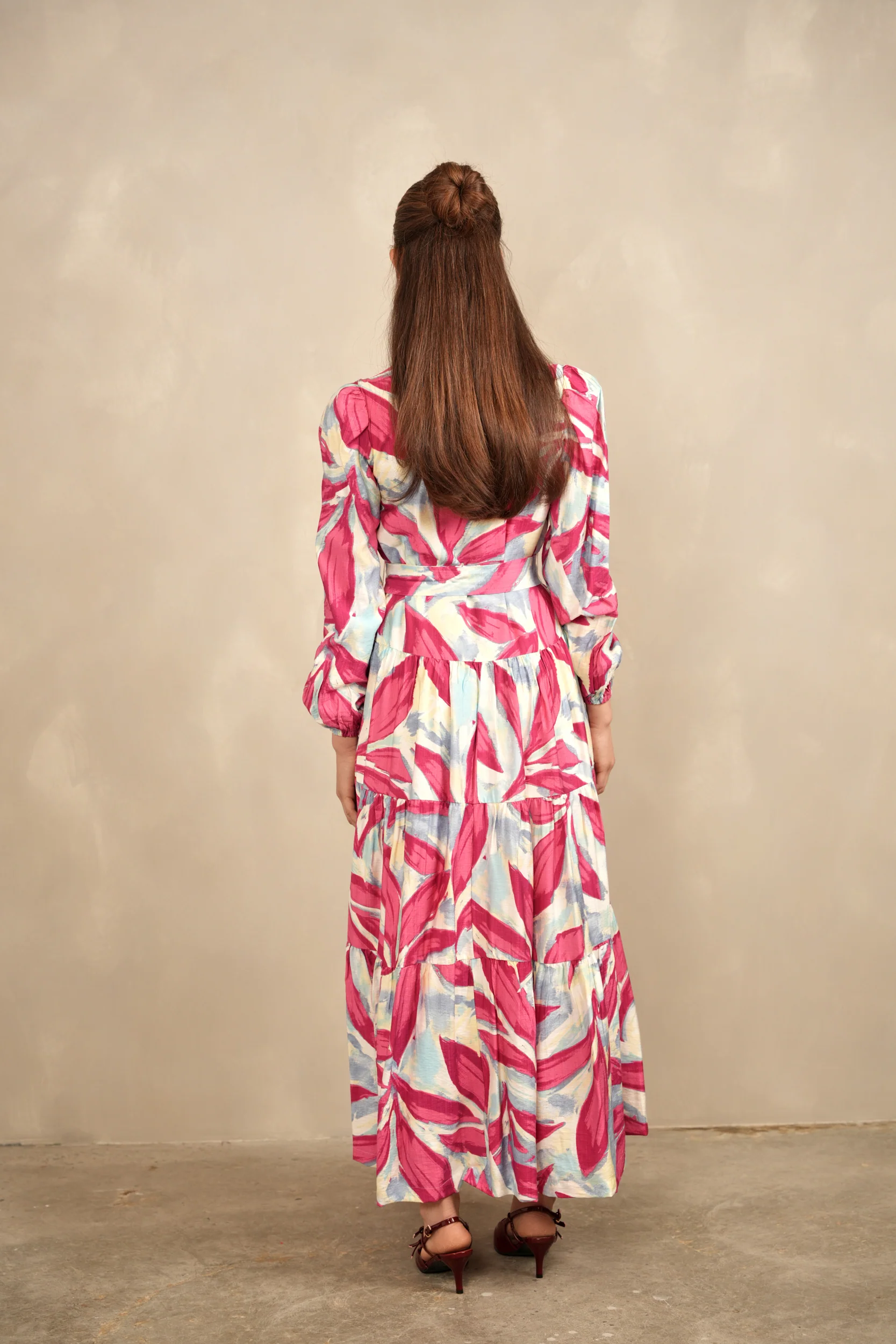 Zipper Front Tiered Maxi Dres - Image 17
