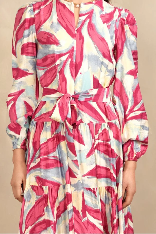 Zipper Front Tiered Maxi Dres - Image 18
