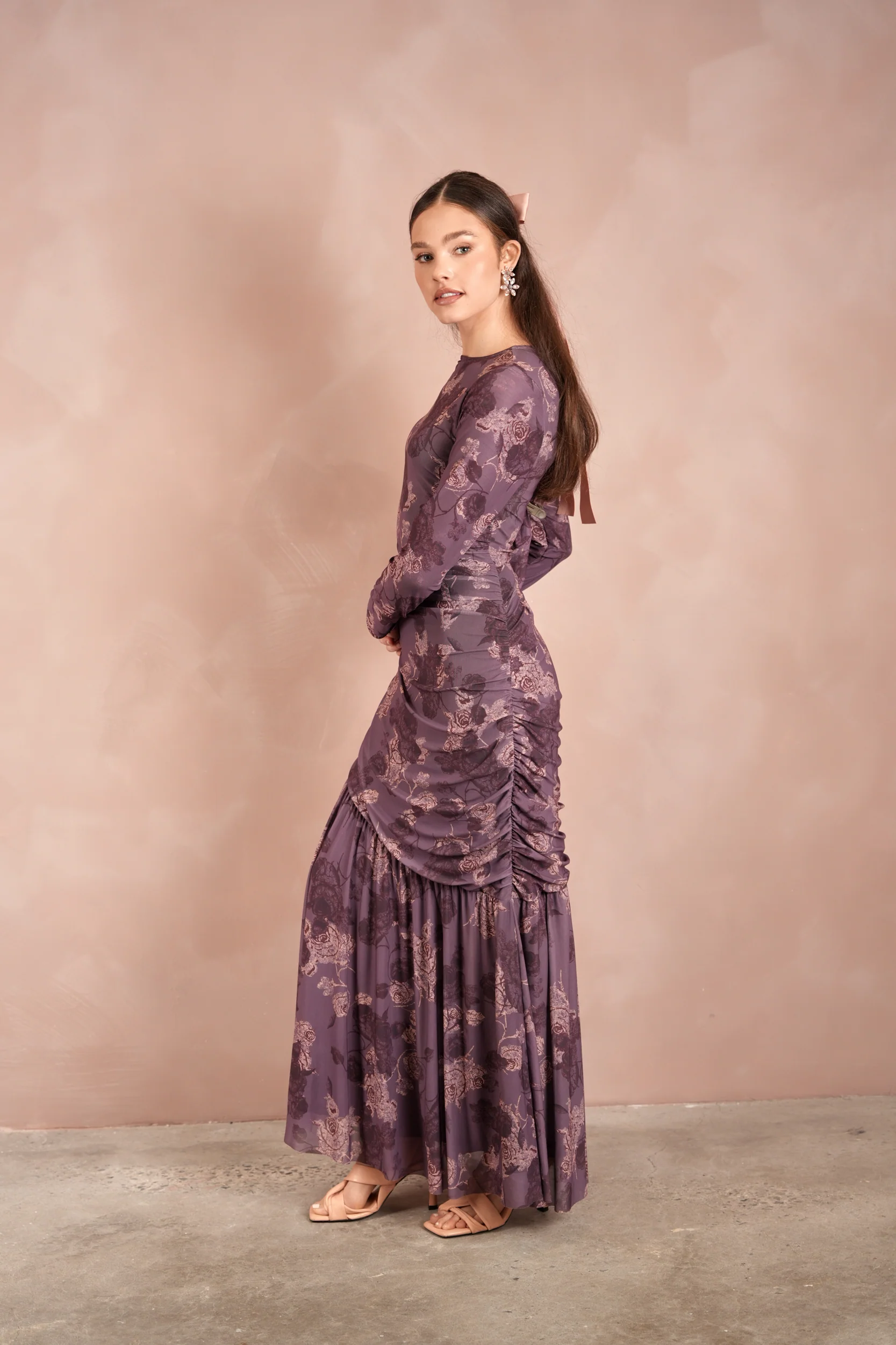 The Monte Mesh Ruched Dress - Image 6