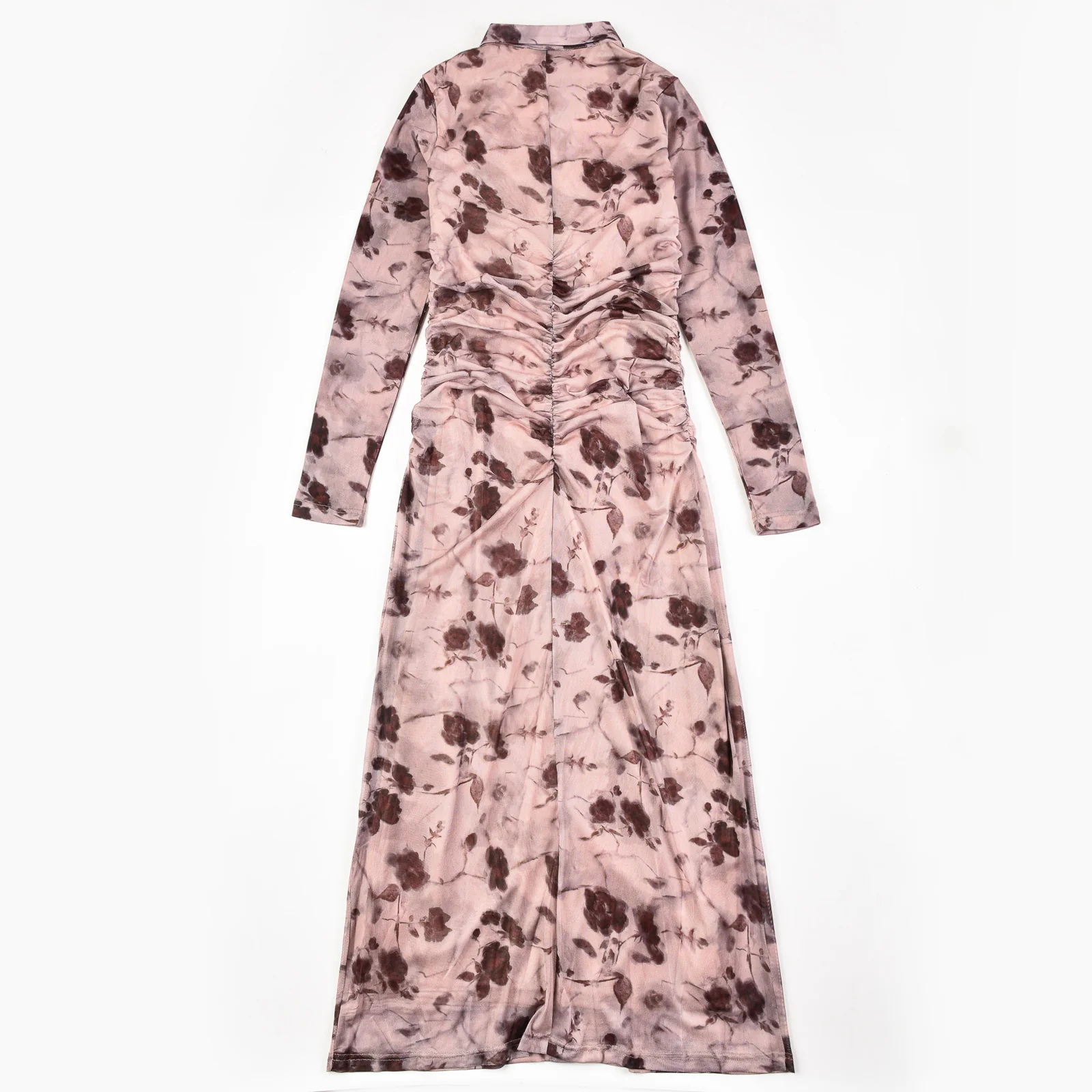 Mesh Ruched Dress - Image 4